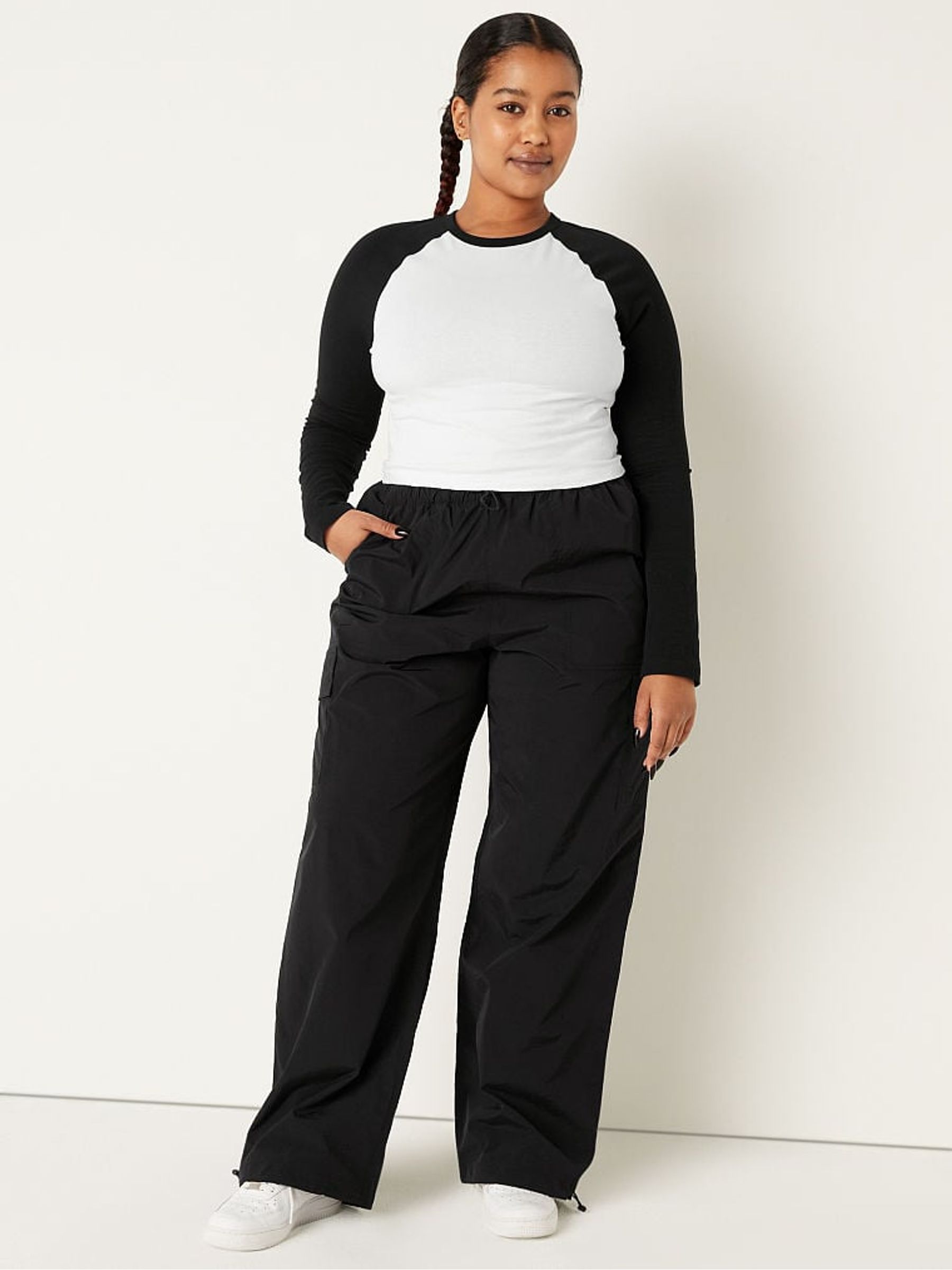 Pure Black Parachute Pants - Image 3 of 4