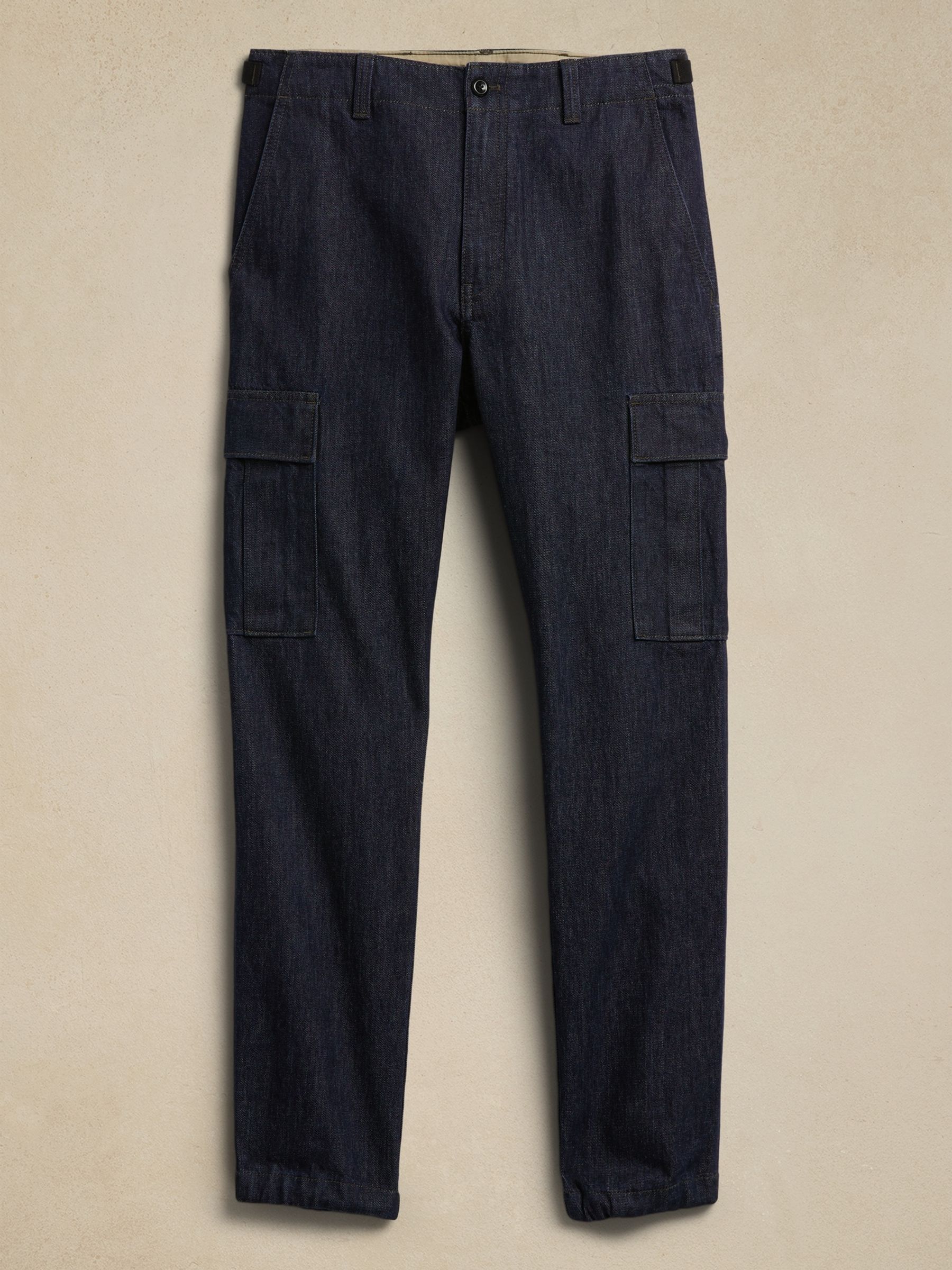 Banana Republic Blue Tapered Denim Cargo trousers - Image 5 of 5