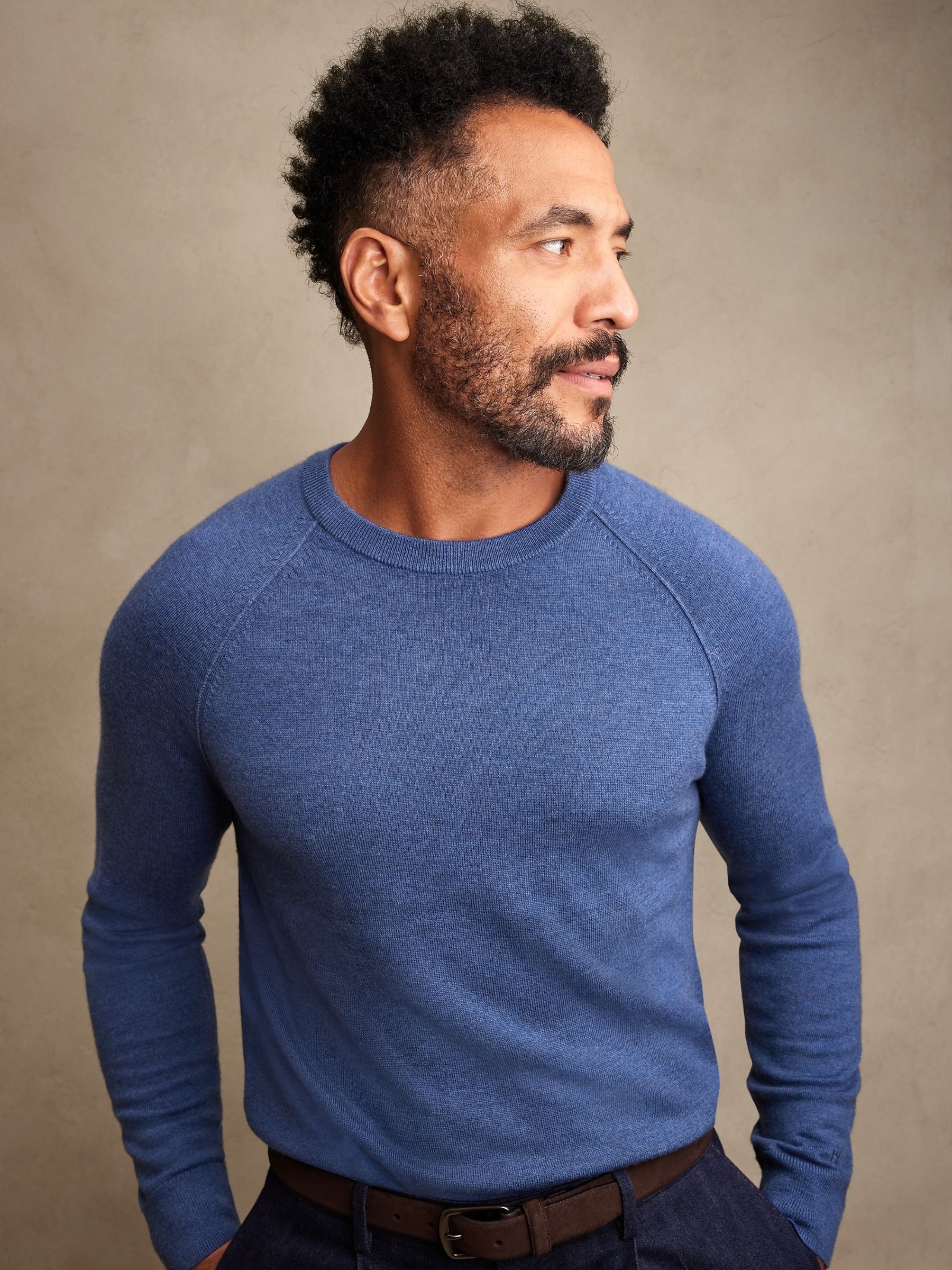 Banana Republic Blue Cori Merino Crew-Neck Jumper - Image 1 of 1