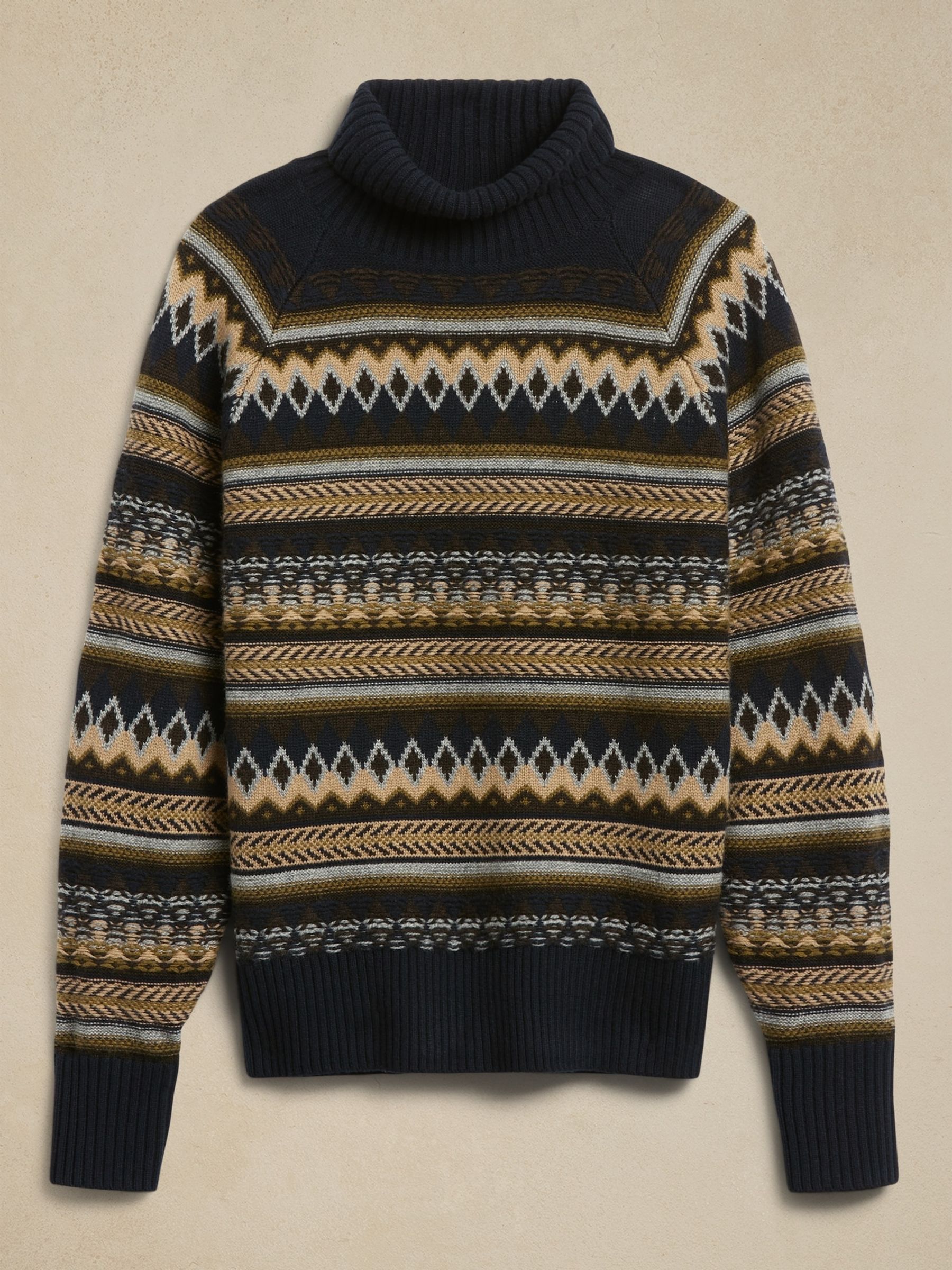 Banana Republic Black Kirk Fair Isle Jumper - Image 4 of 4