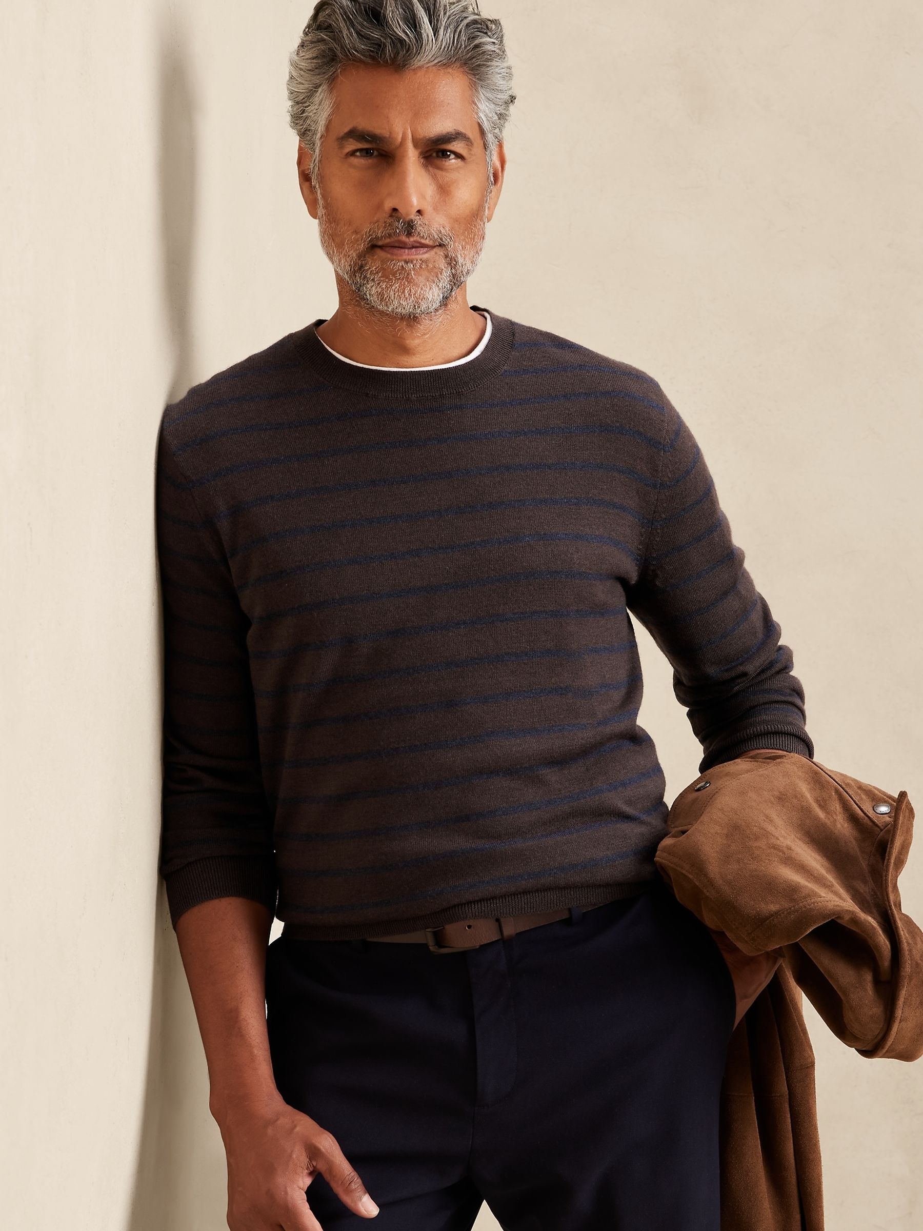 Banana Republic Brown Cori Merino Crew-Neck Jumper Gap