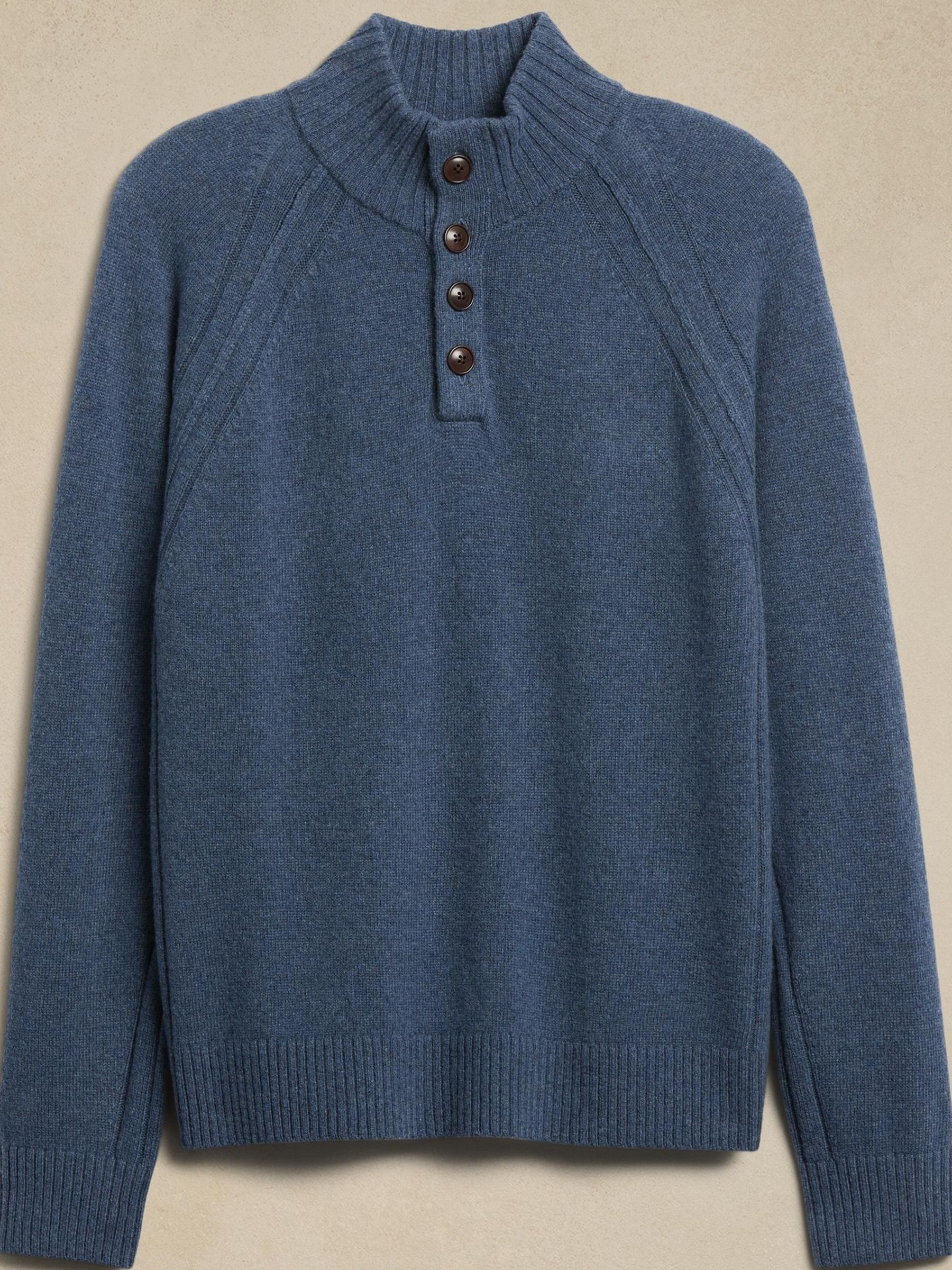 Banana Republic Blue Mock-Neck Jumper - Image 3 of 3