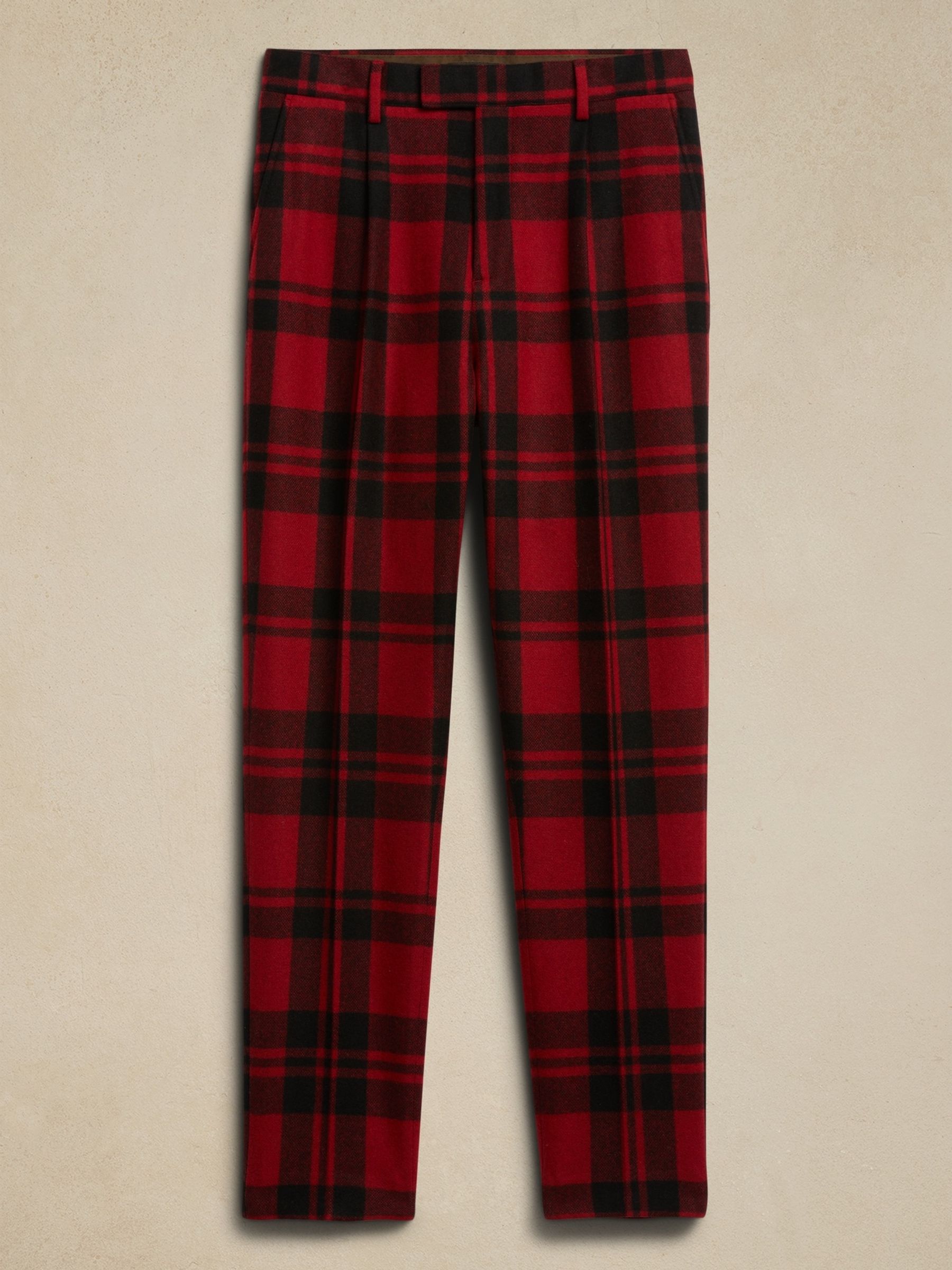 Banana Republic Red Val Plaid Suit Trousers - Image 5 of 5
