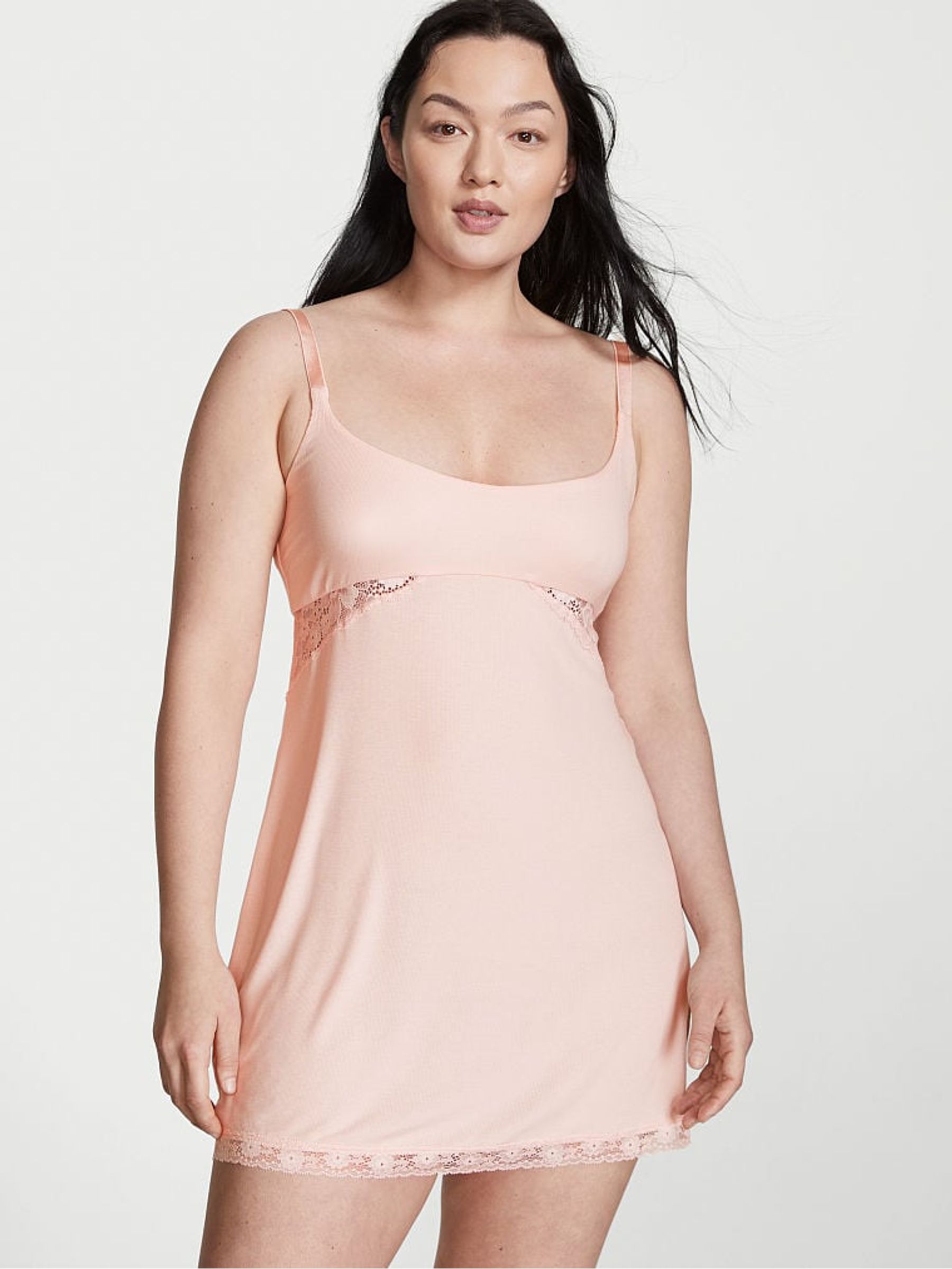 Purest Pink Modal Slip Dress - Image 1 of 3