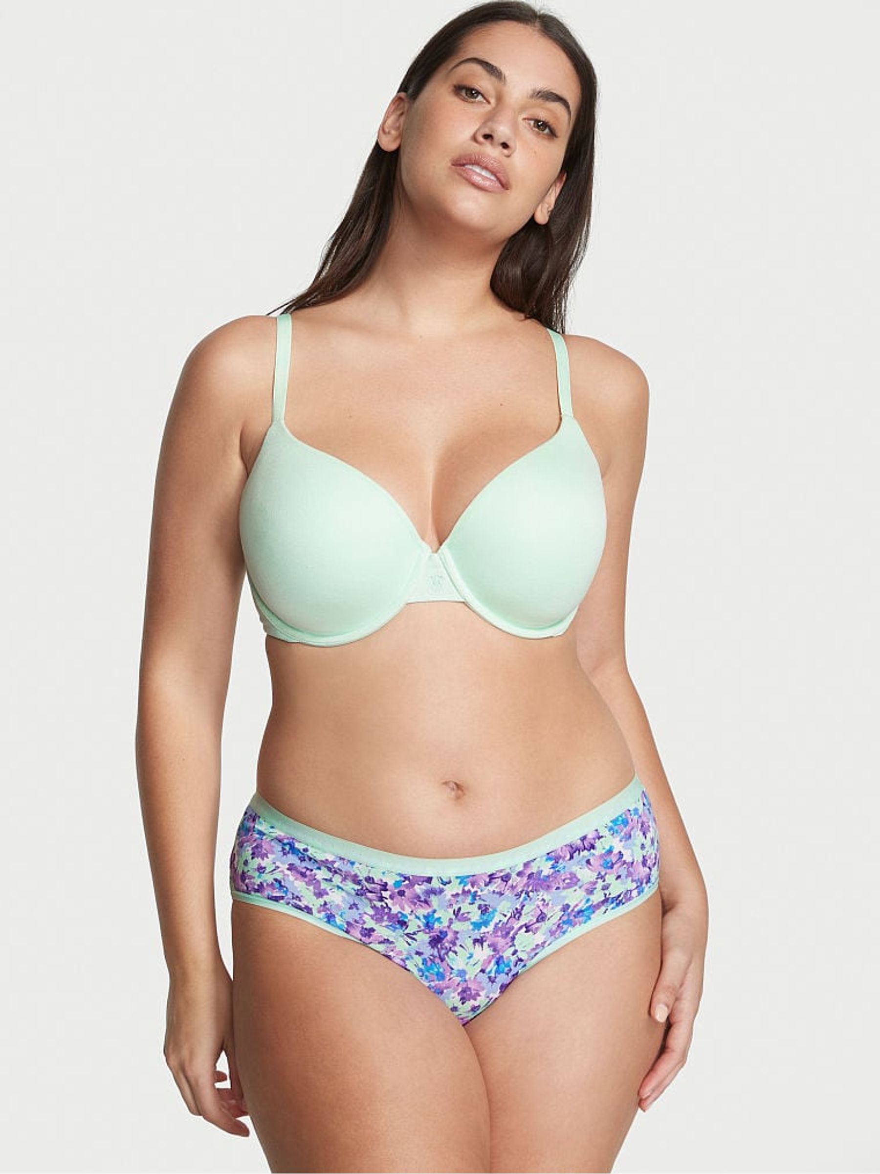Mint Splash Floral Stretch Cotton Hipster Knickers - Image 1 of 3