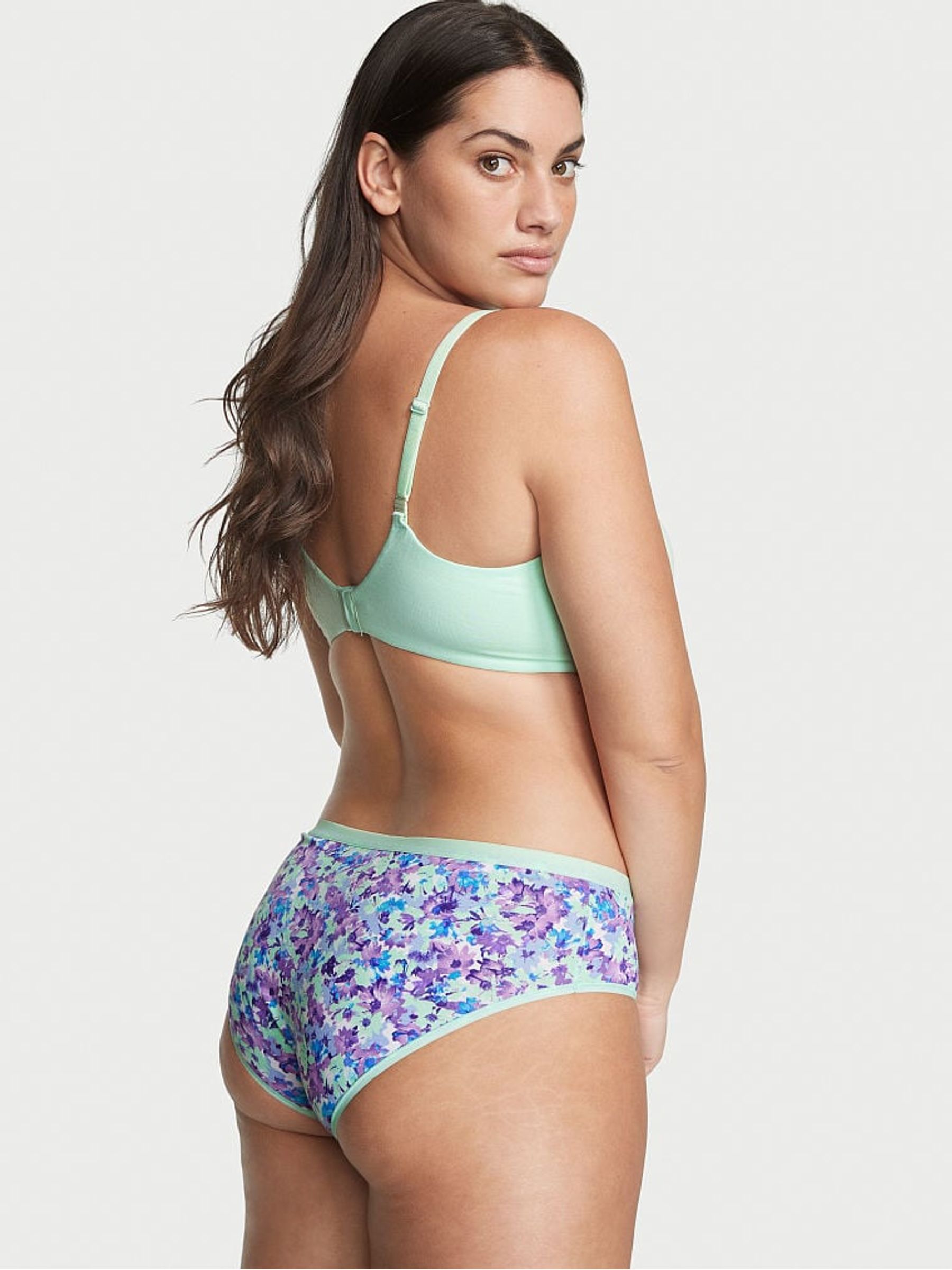 Mint Splash Floral Stretch Cotton Hipster Knickers - Image 2 of 3