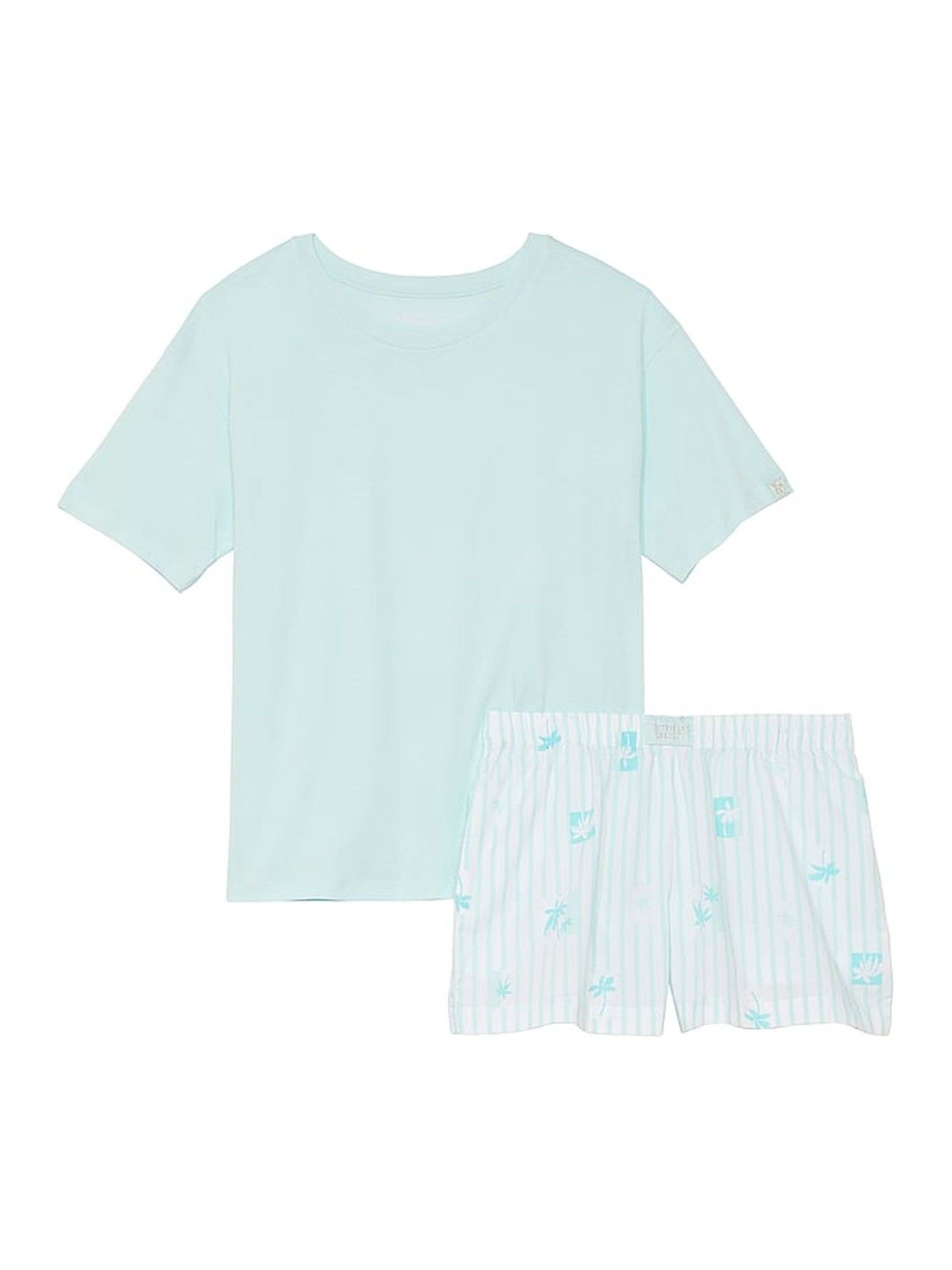 Resort Blue Knit Short Pyjamas - Image 3 of 4