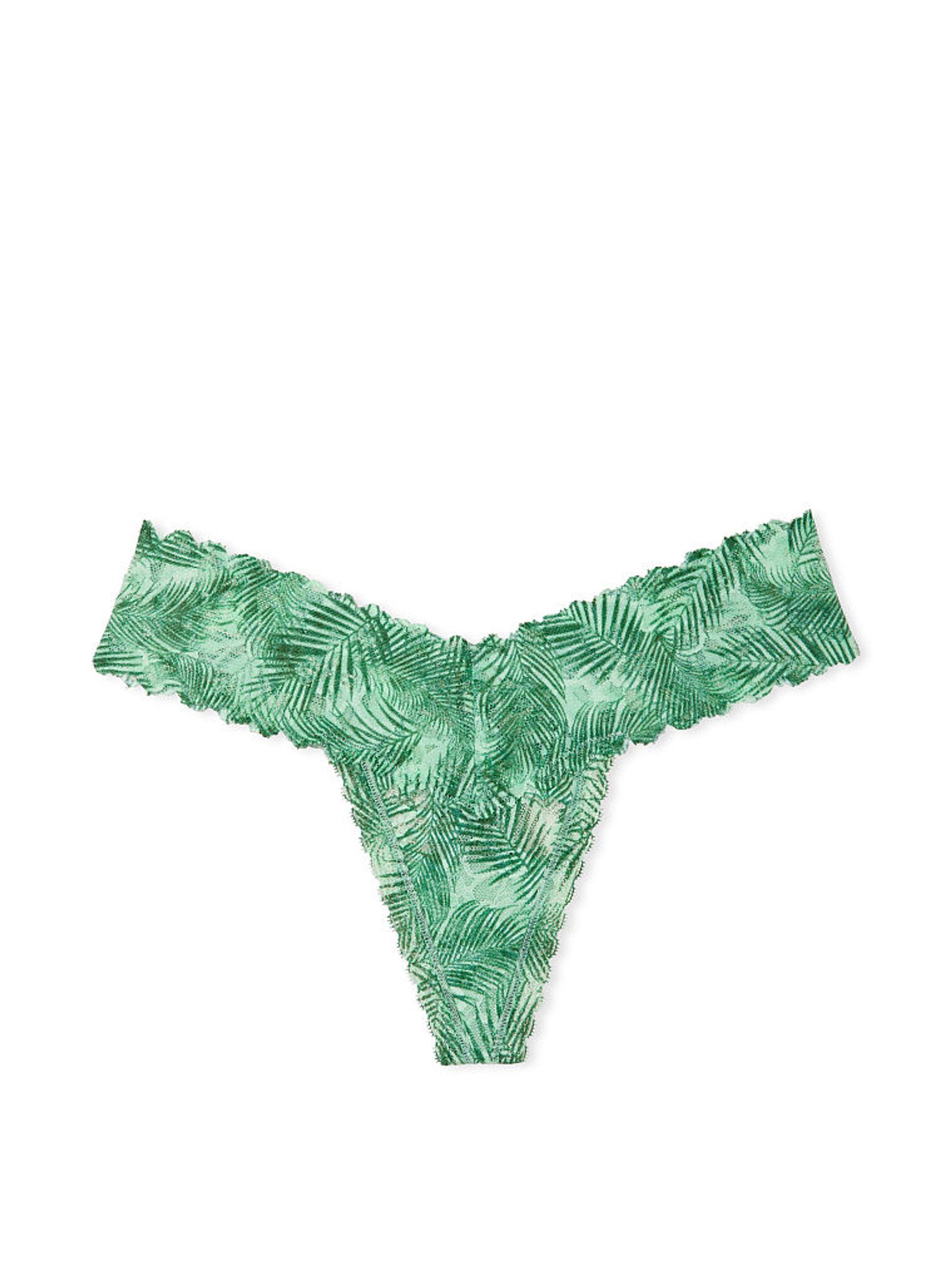 Green Palms Thong Lace Knickers - Image 3 of 3