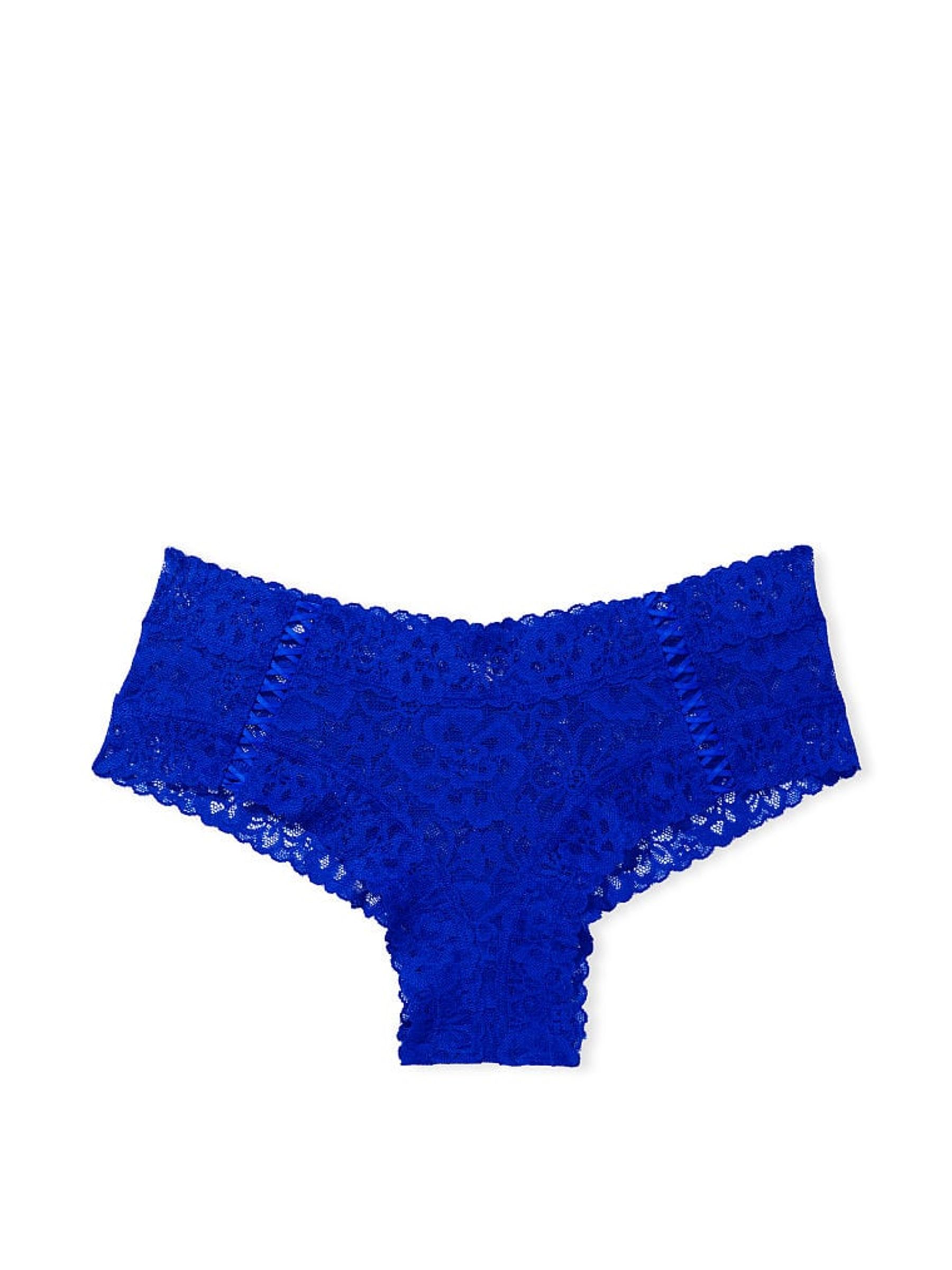 Cool Aqua Blue Lace Cheeky Knickers - Image 3 of 3