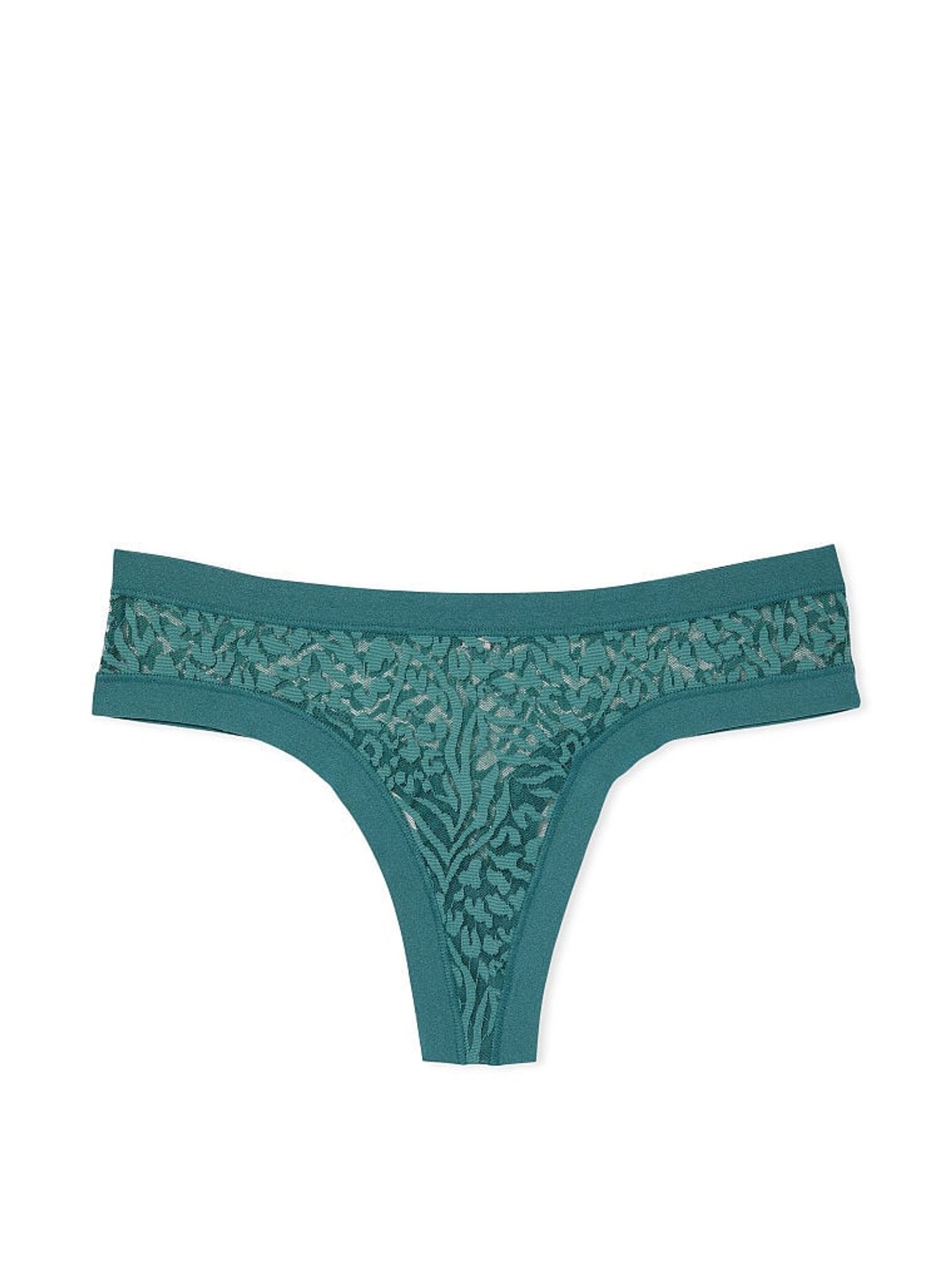 French Sage Blue Thong No Show Knickers - Image 3 of 3