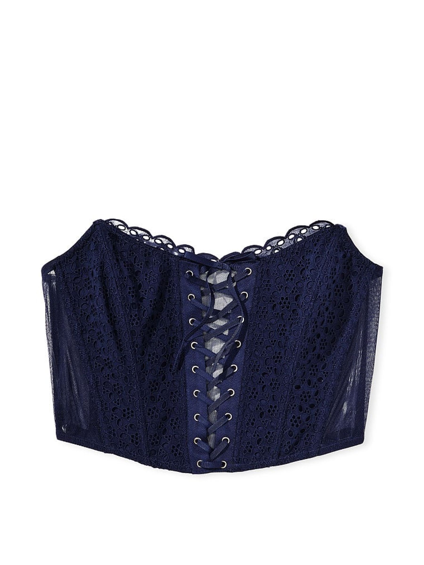Ensign Dream Angels Eyelet Lace Up Strapless Bra Top - Image 4 of 4