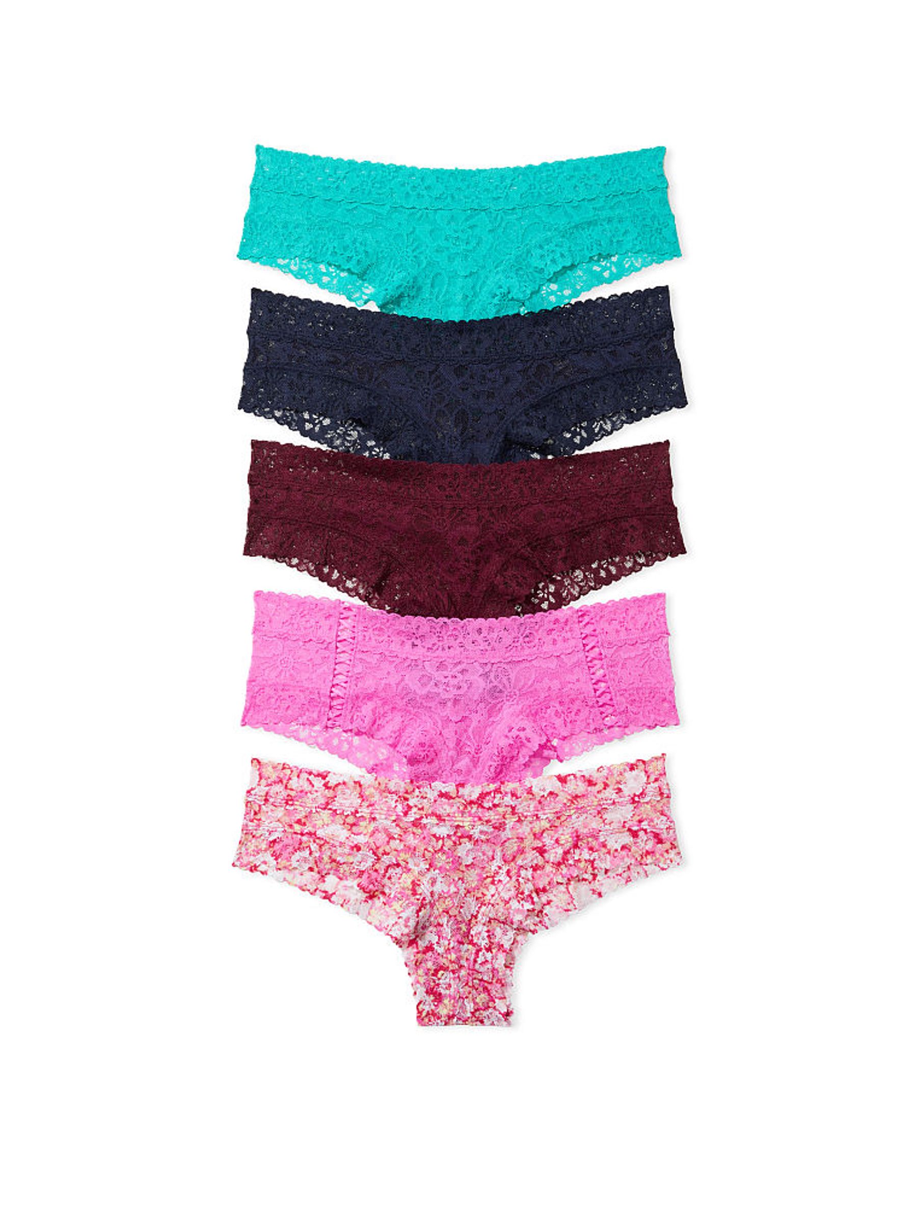 Blue/Red/Pink Cheeky 5 Pack Knickers - Image 1 of 1