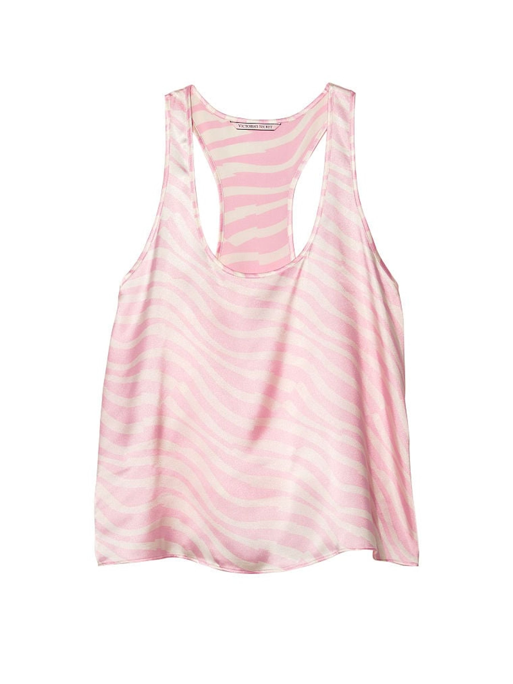 Pink Zebra Satin Racerback Pyjama Top - Image 4 of 4