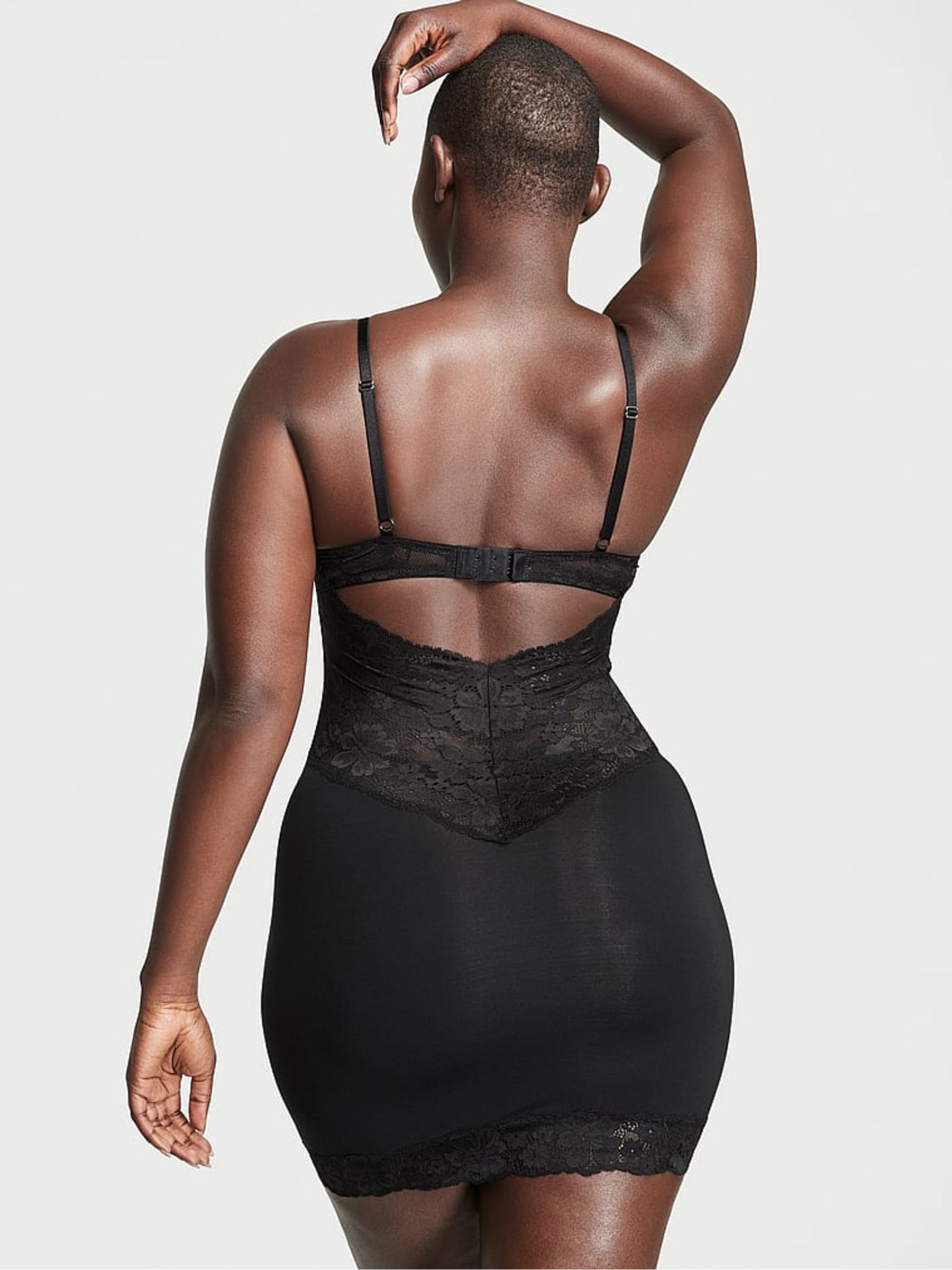 Black Modal Lace Mini Slip - Image 2 of 2