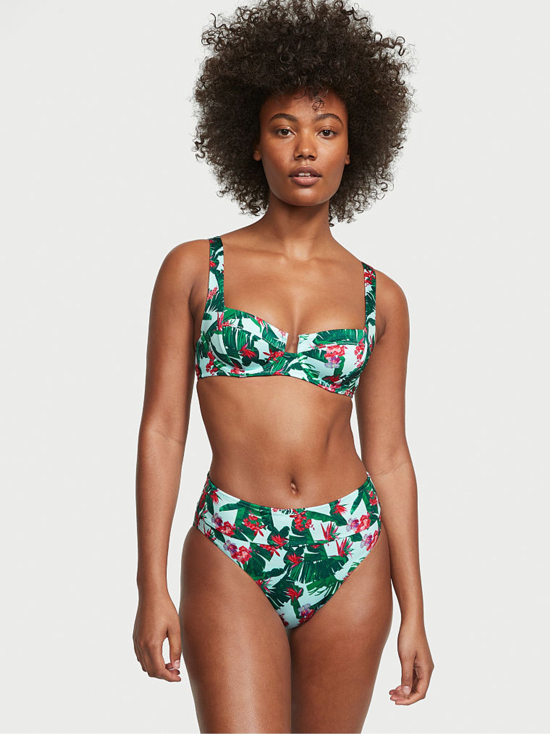 Blue Palm Balconette Swim Bikini Top - Image 1 of 3