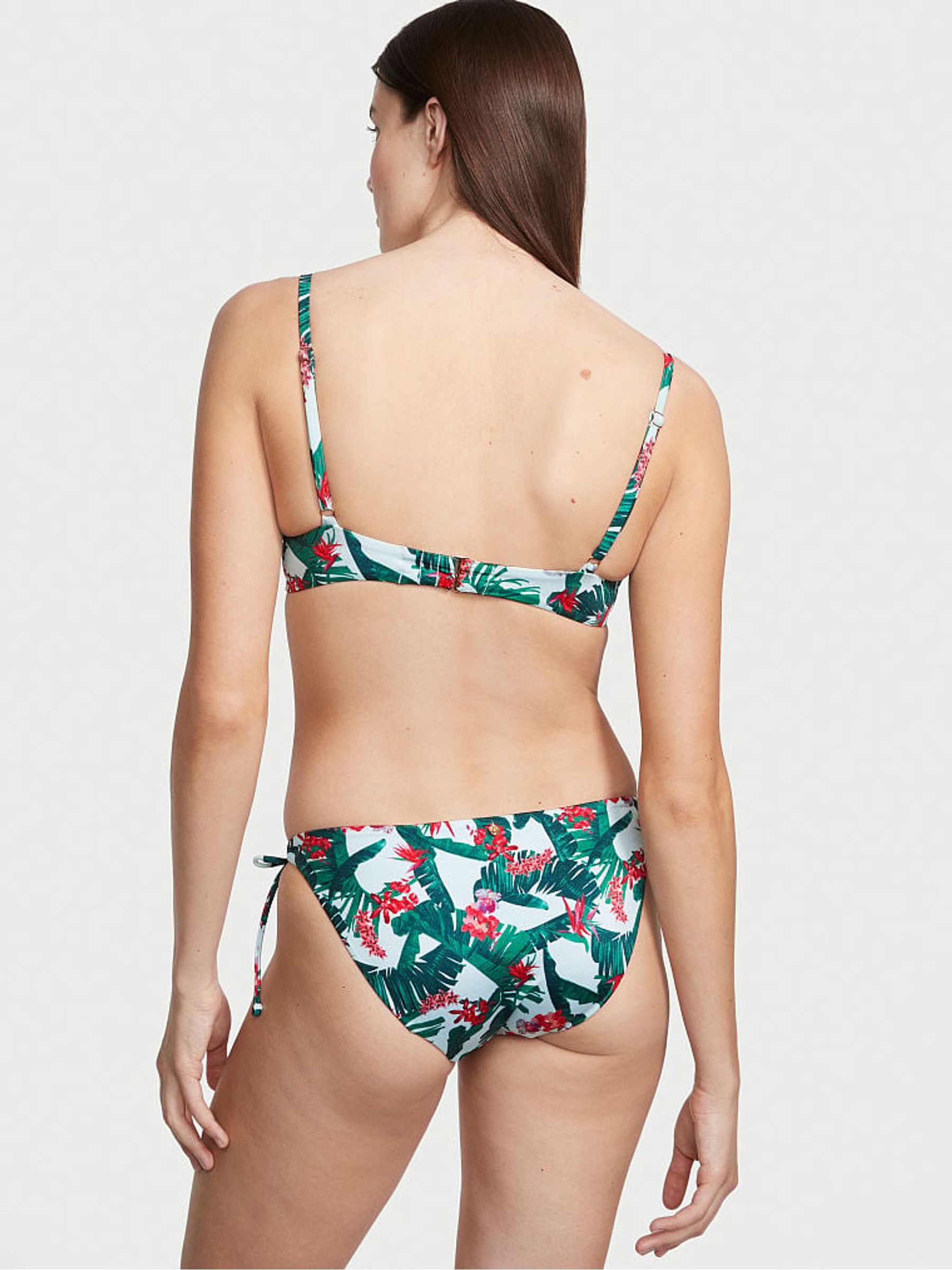 Blue Palm Brief Bikini Bottom - Image 2 of 3