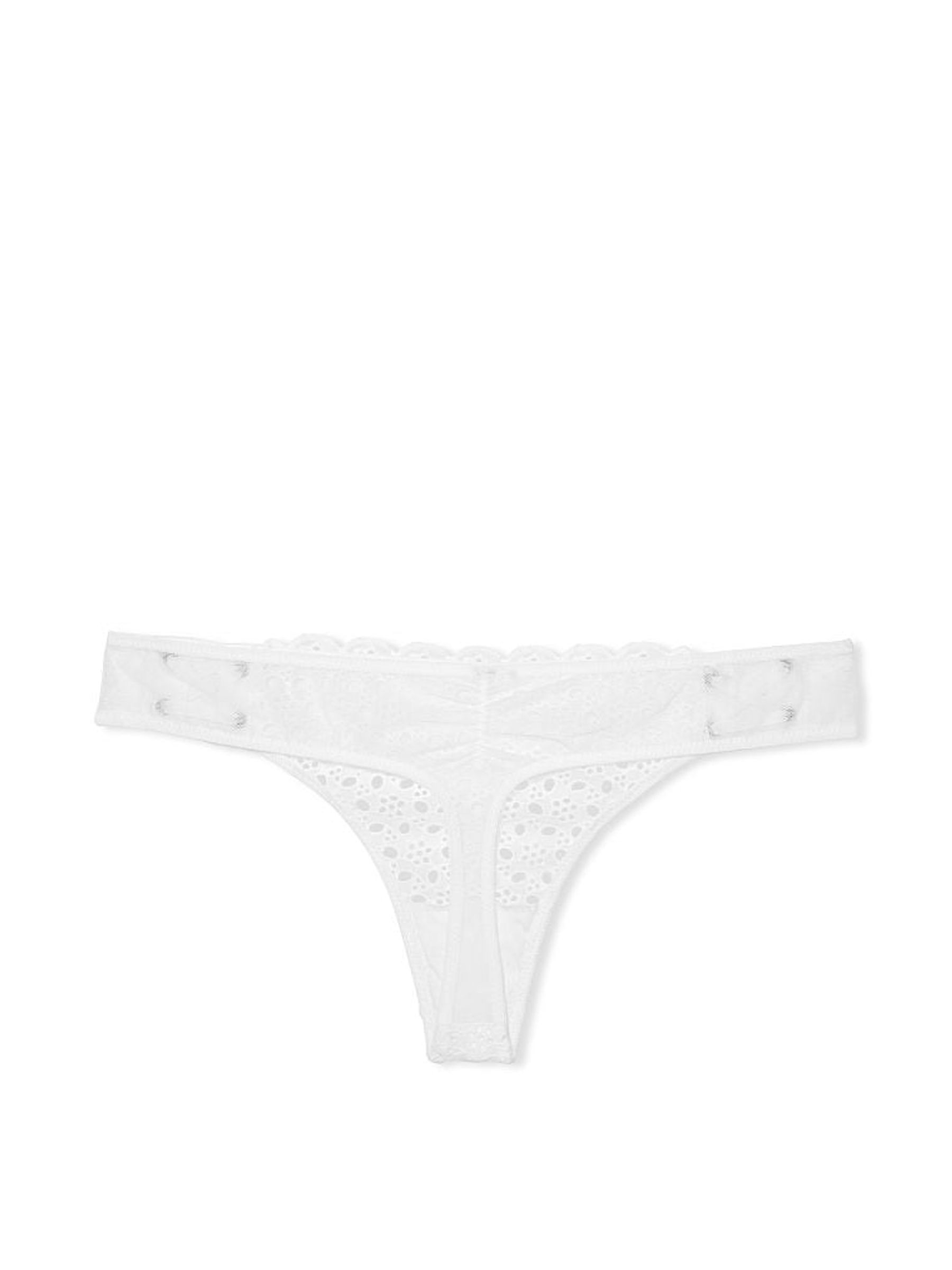 White Thong Broderie Knickers - Image 4 of 4