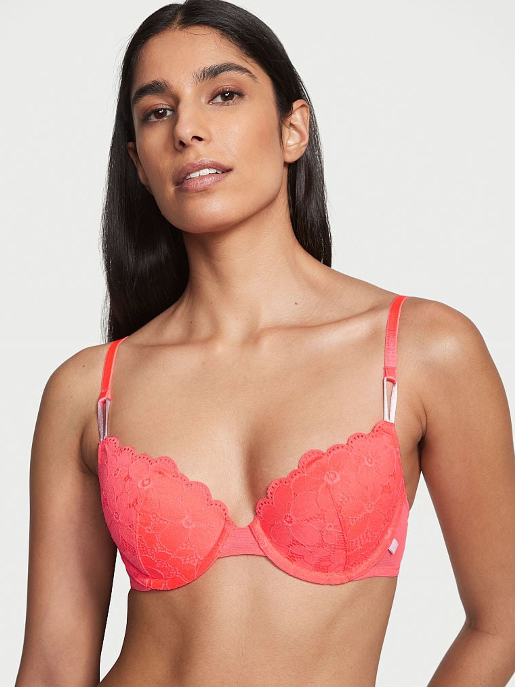 Coral Blaze Orange Lace Lightly Lined T-Shirt Bra - Image 1 of 3