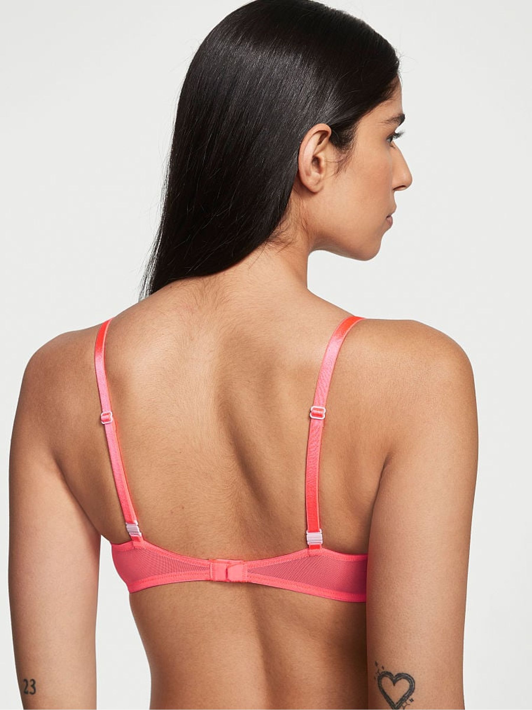 Coral Blaze Orange Lace Lightly Lined T-Shirt Bra - Image 2 of 3