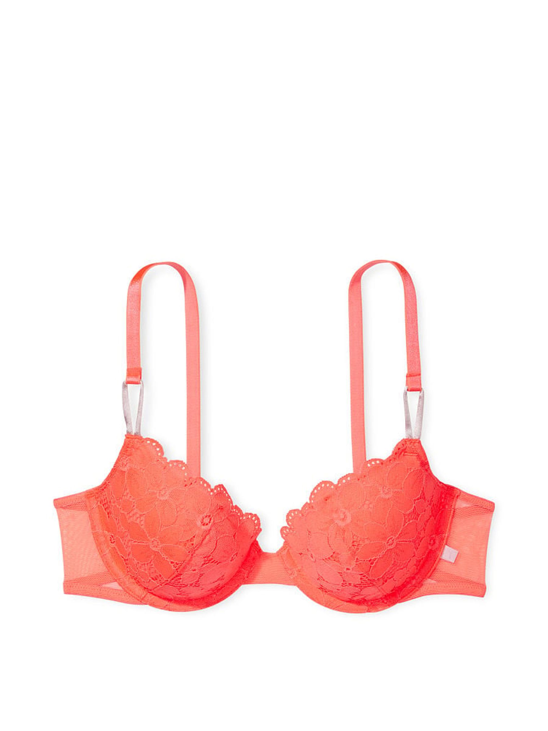 Coral Blaze Orange Lace Lightly Lined T-Shirt Bra - Image 3 of 3
