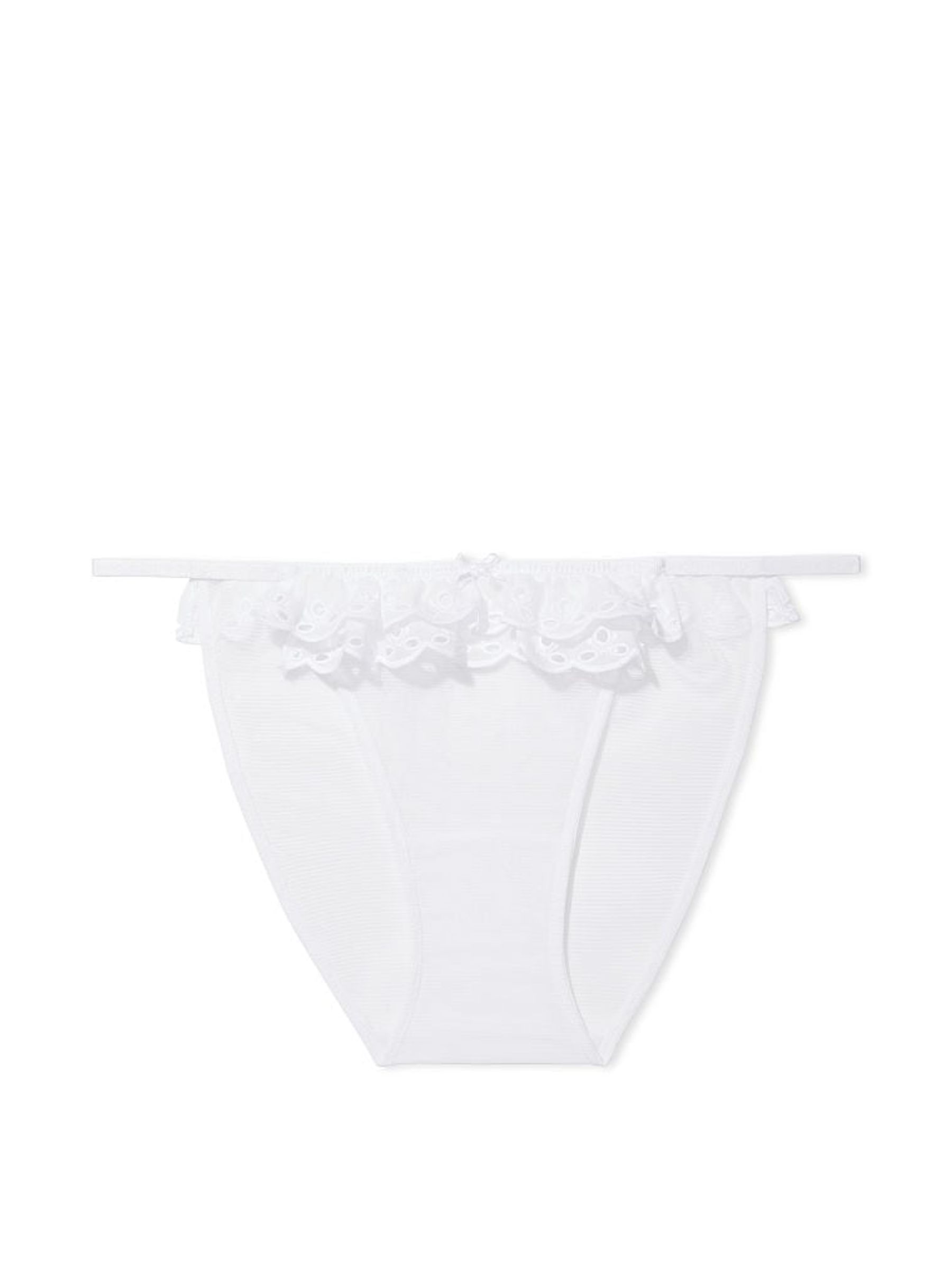 VS White Bikini Broderie Knickers - Image 3 of 3