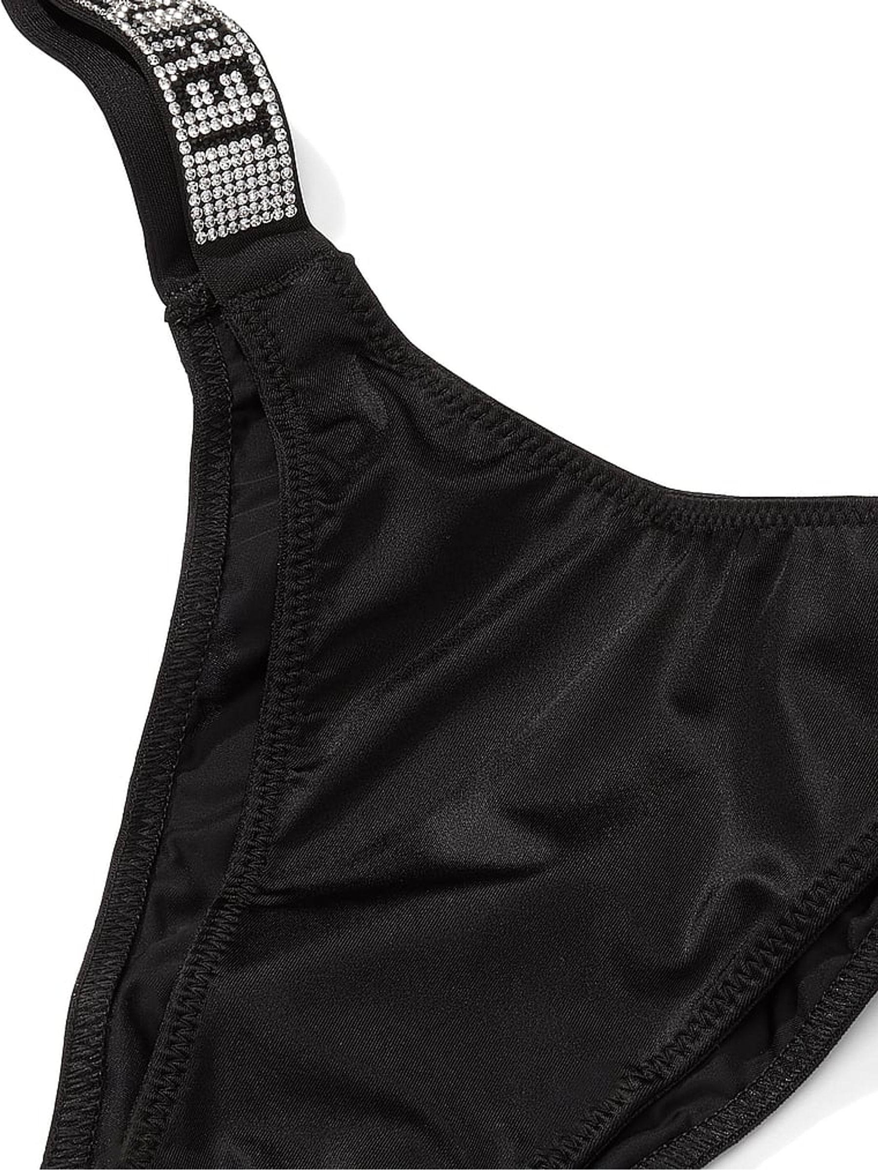 Black Brazilian Shine Strap Knickers - Image 4 of 4