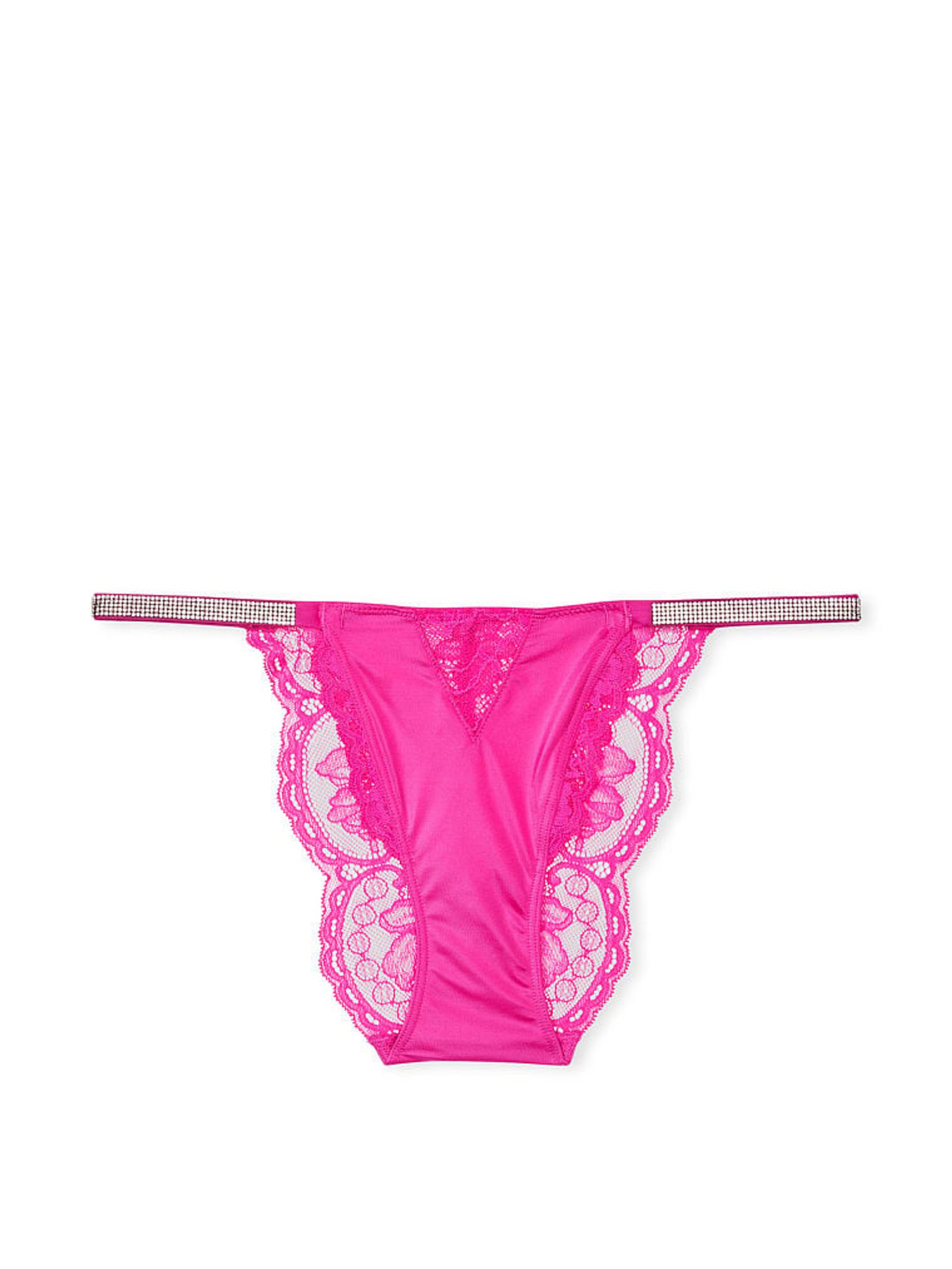 Fuschia Frenzy Pink Cheeky Shine Strap Knickers - Image 3 of 3