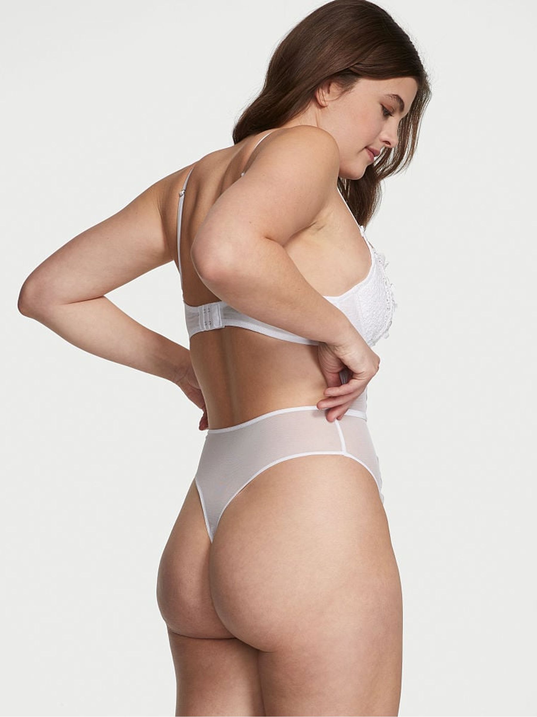 White Broderie Unlined Balcony Body - Image 2 of 3