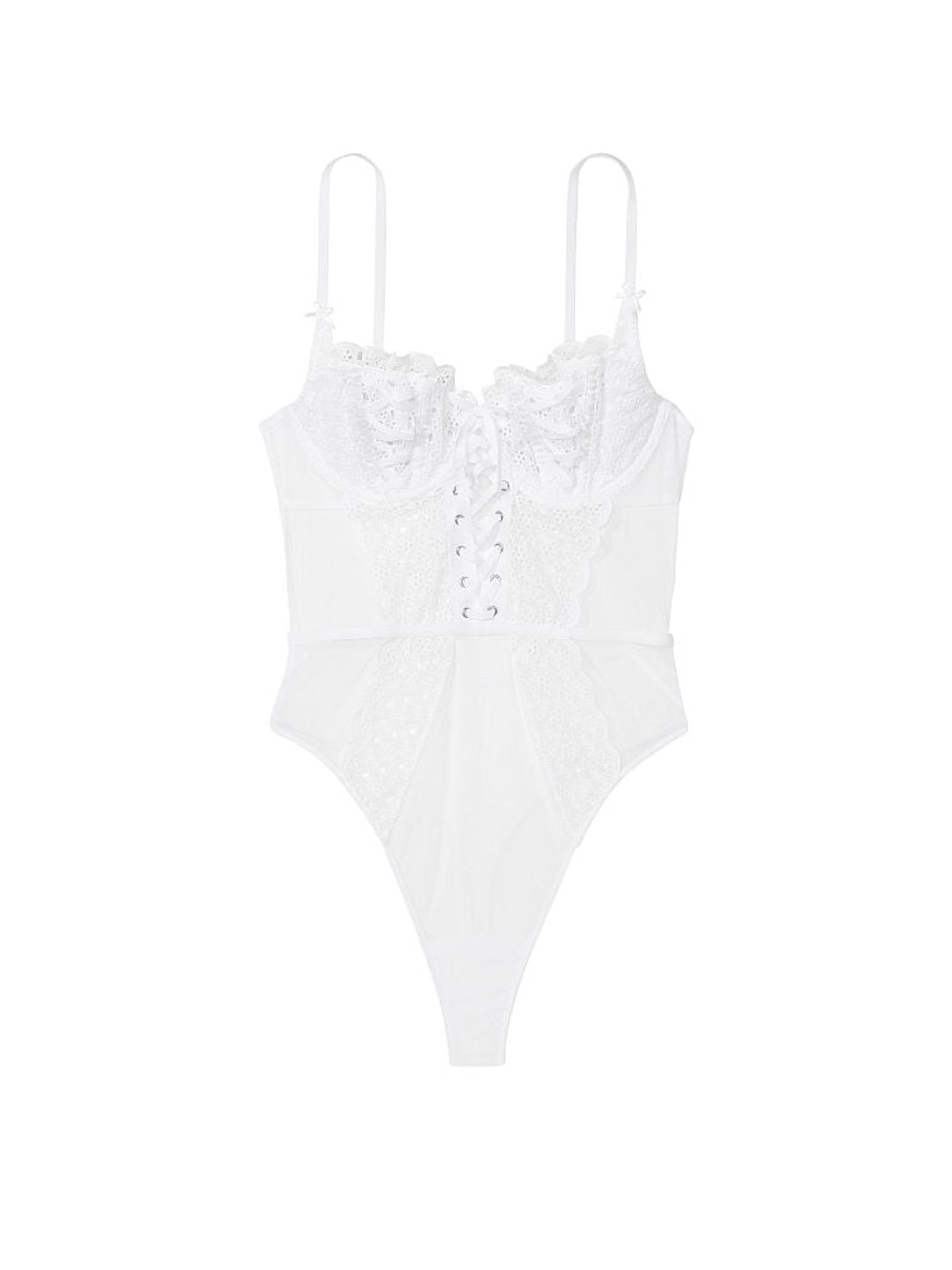 White Broderie Unlined Balcony Body - Image 3 of 3