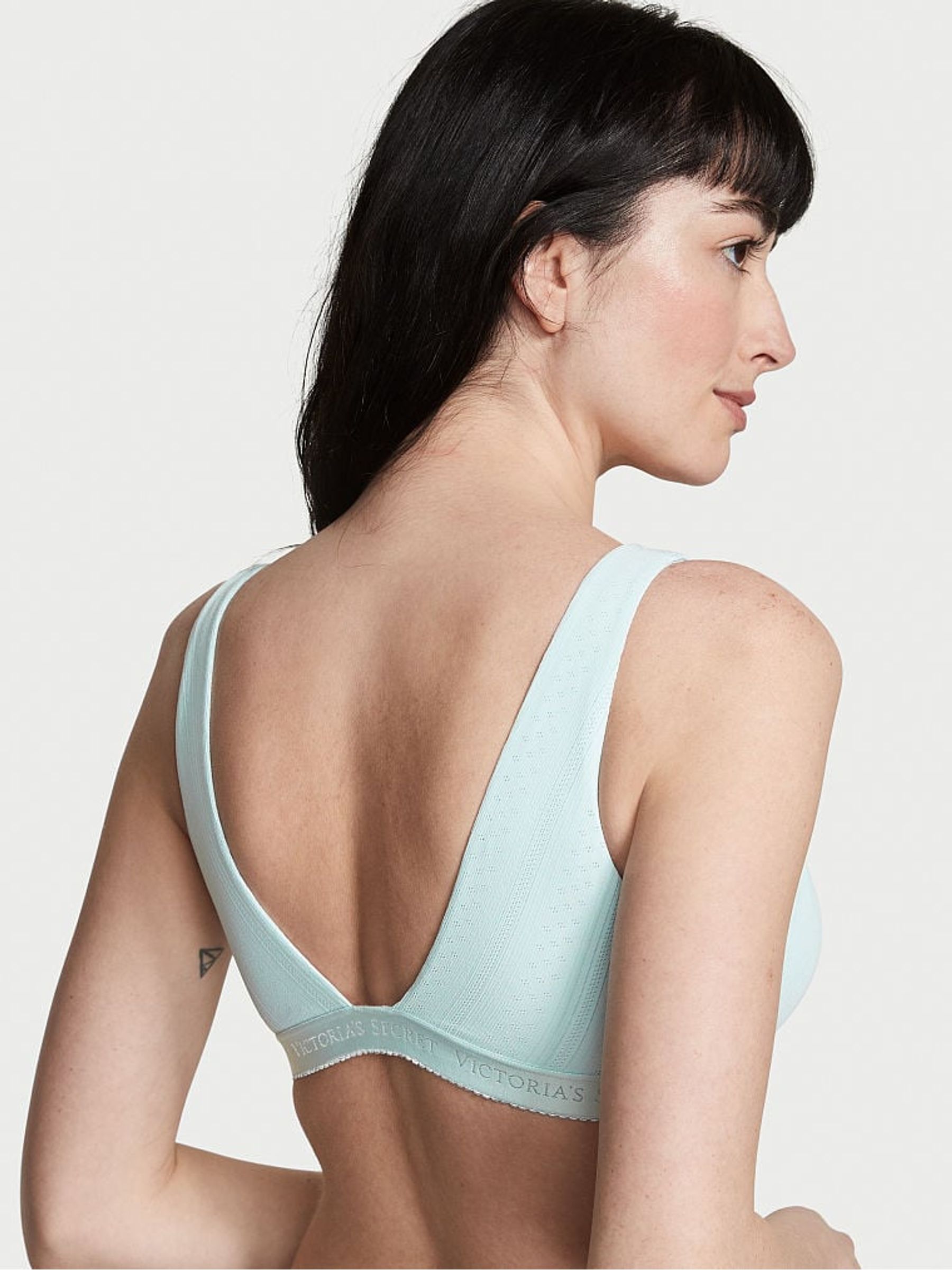 Resort Blue Cotton Bralette - Image 2 of 3
