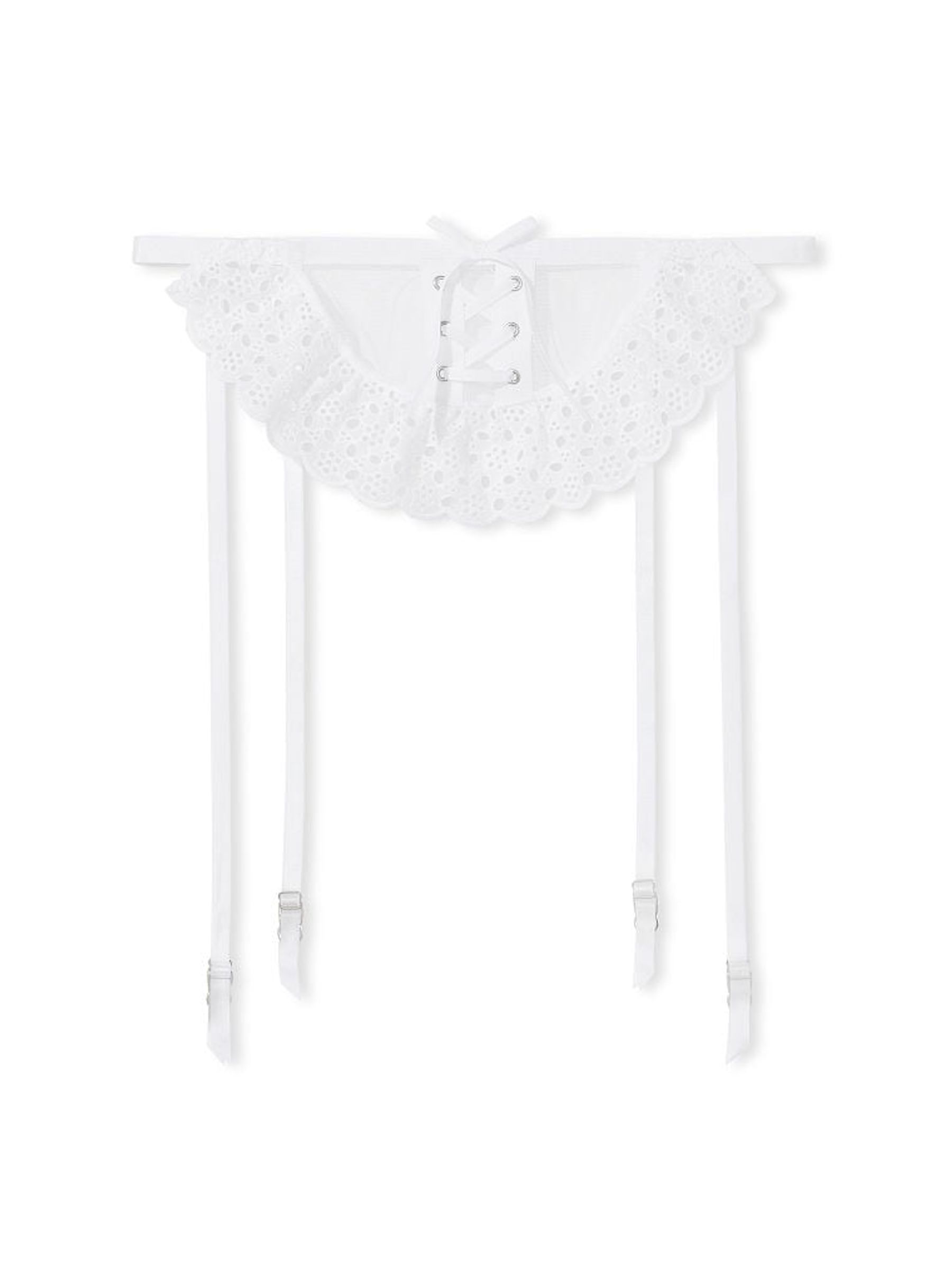 White Broderie Suspender Skirt - Image 3 of 3