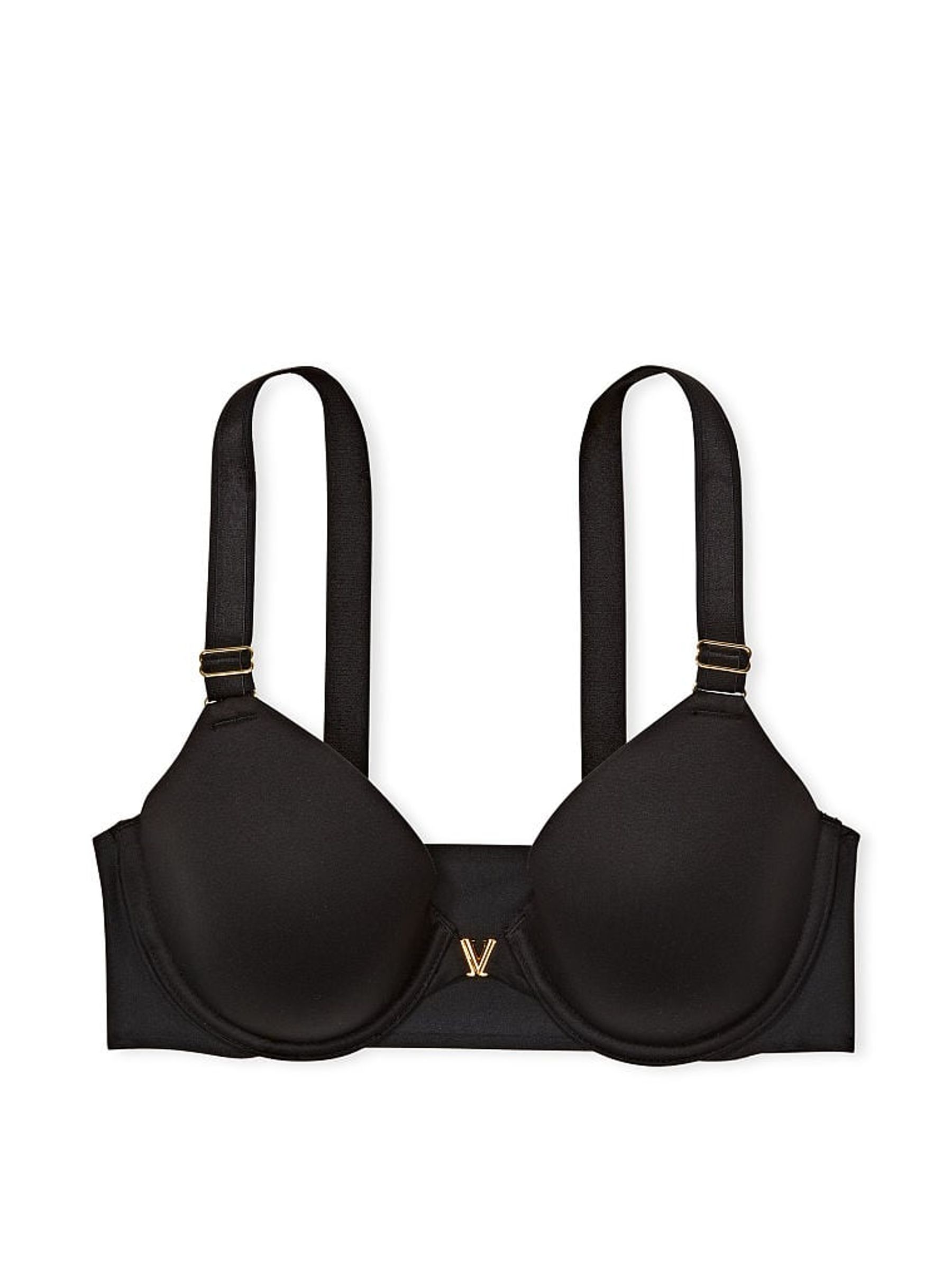 Black Front Fastening Lightly Lined Full Coverage Bra - Image 3 of 3