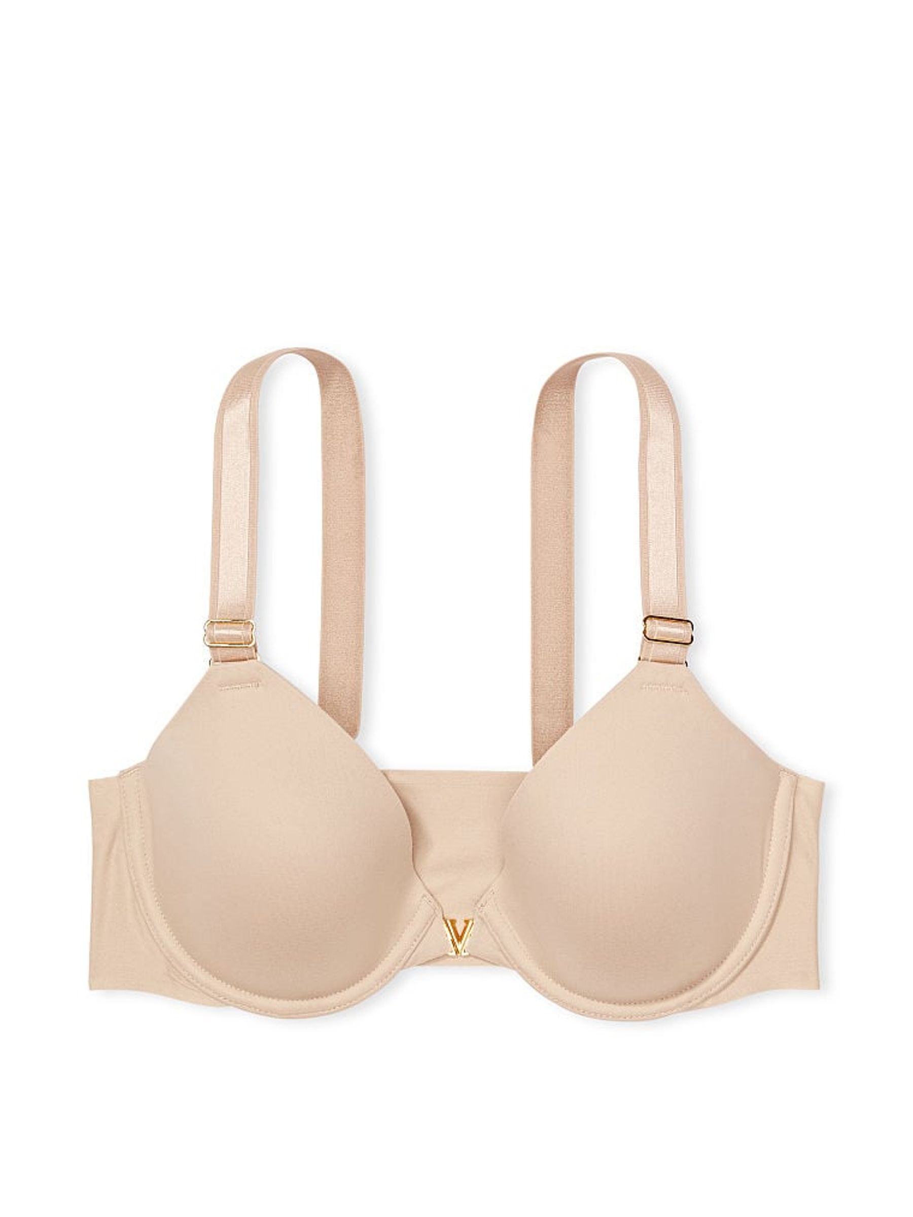Nude Front Fastening Lightly Lined Full Coverage Bra - Image 3 of 3