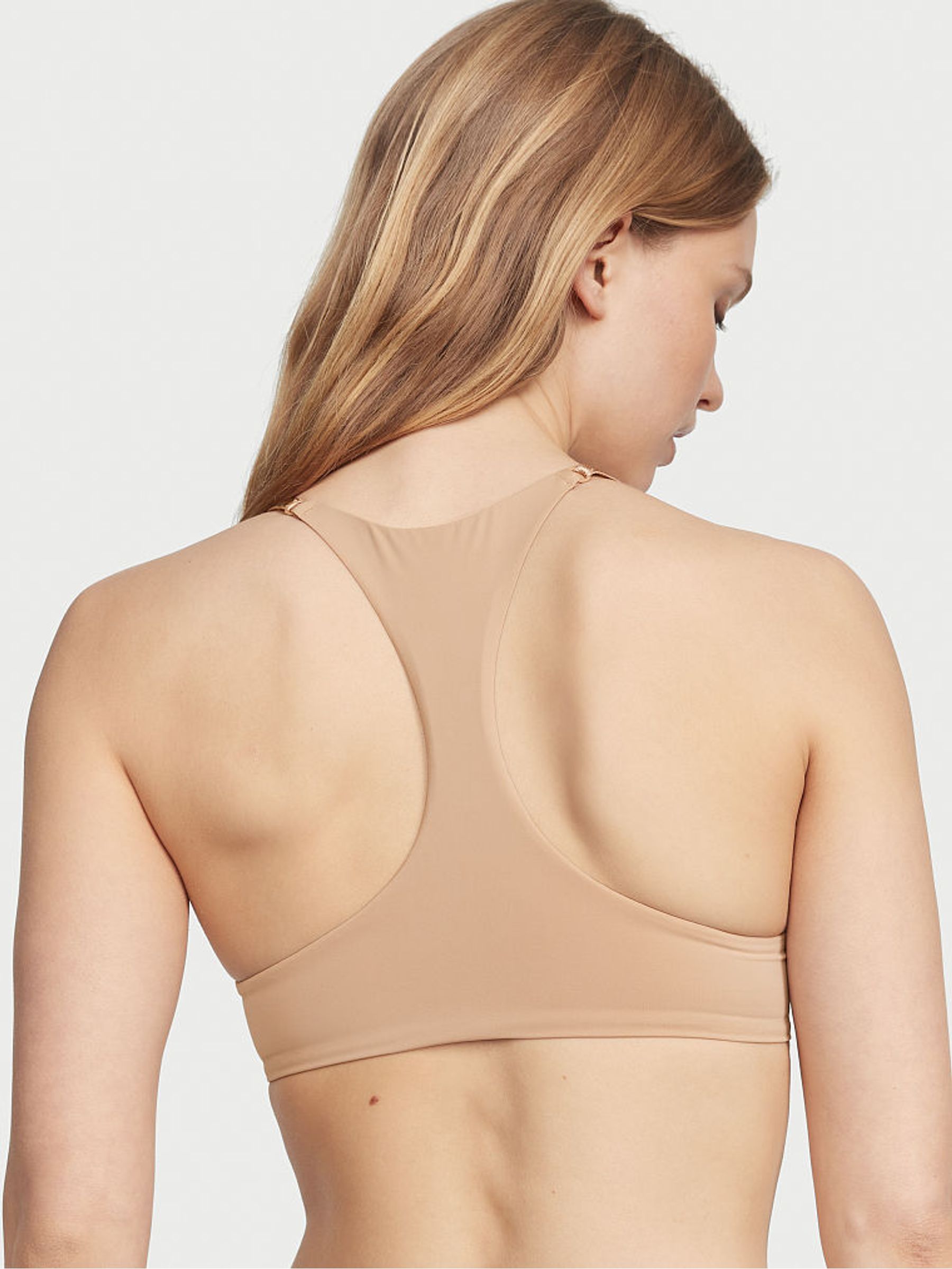 Sweet Praline Nude Logo Strap Non Wired Lightly Lined Bra - Image 2 of 4