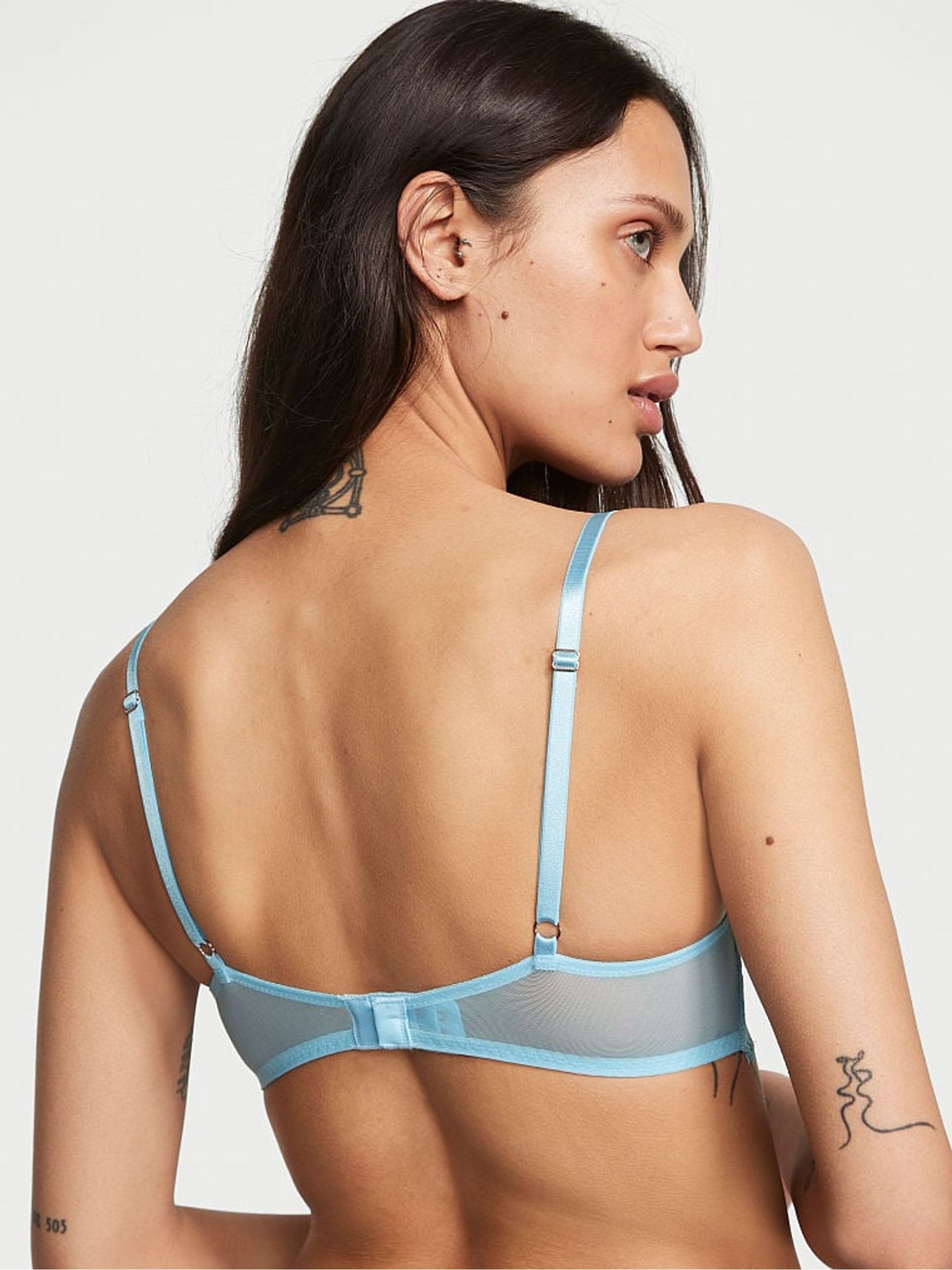 Blue Topaz Lace Lightly Lined Demi Bra - Image 2 of 3