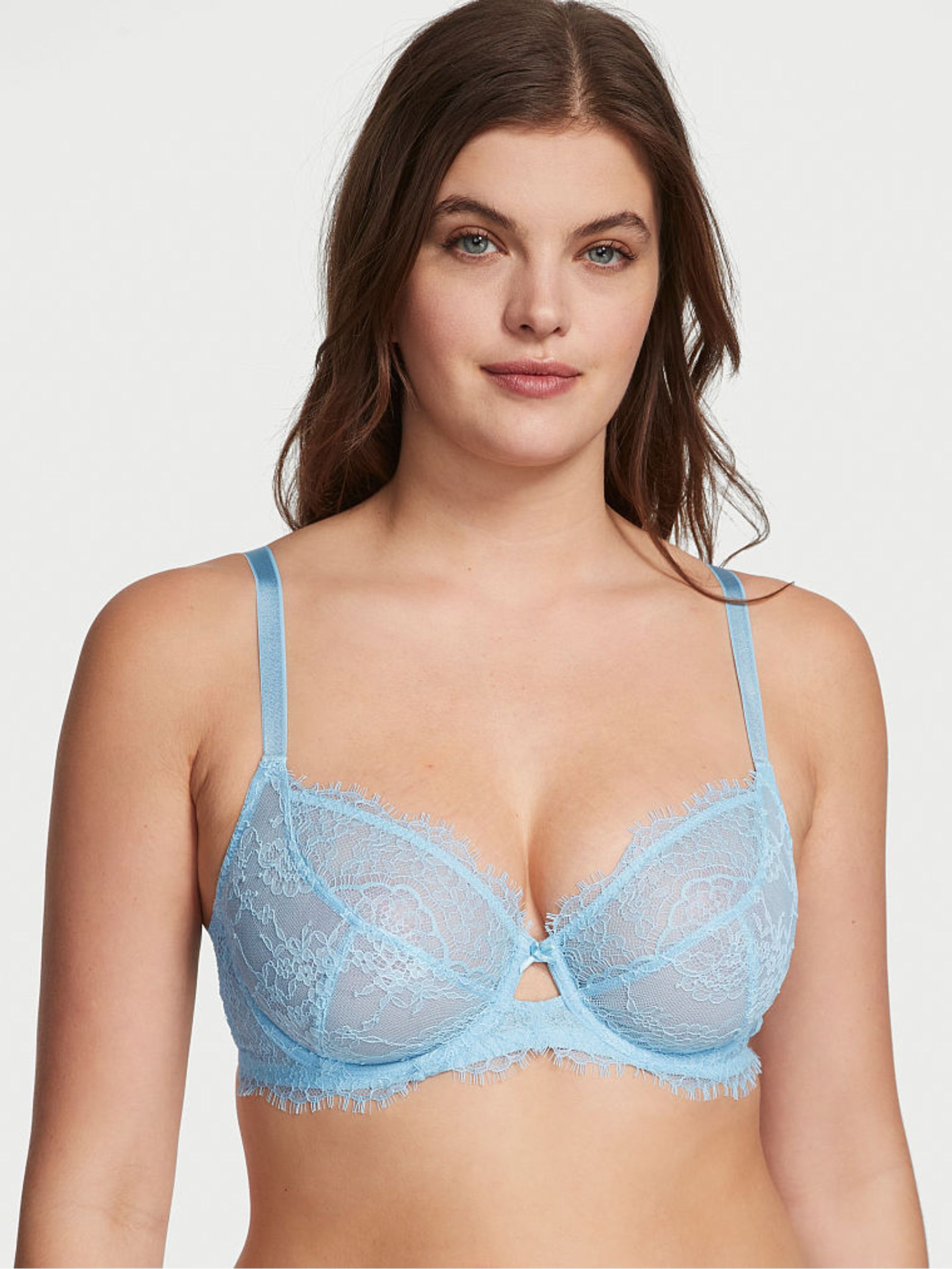 Blue Topaz Lace Full Cup Unlined Bra - Image 1 of 3