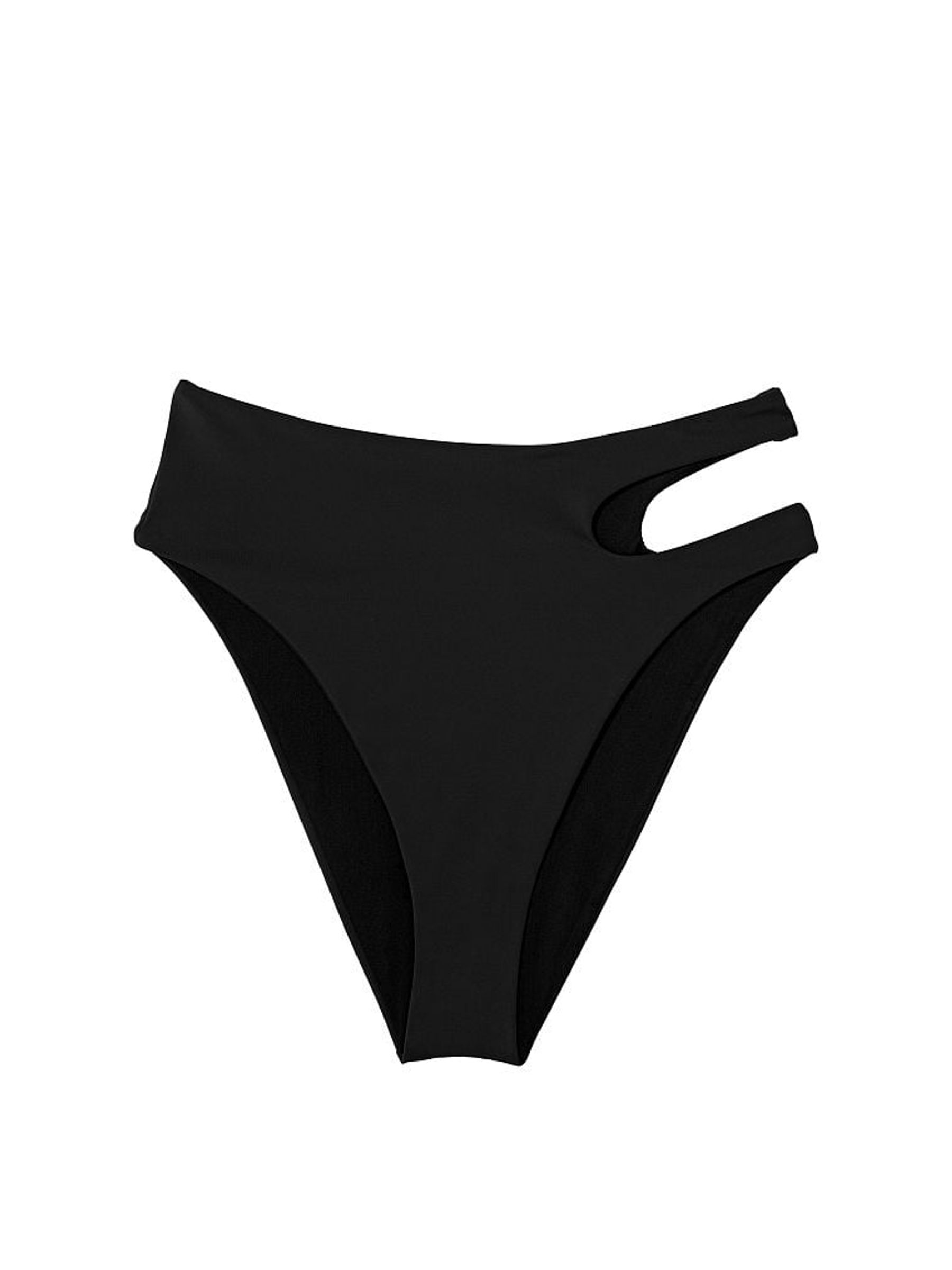 Black Nero Cut Out High Waist Cheeky Swim Bikini Bottom - Image 3 of 3