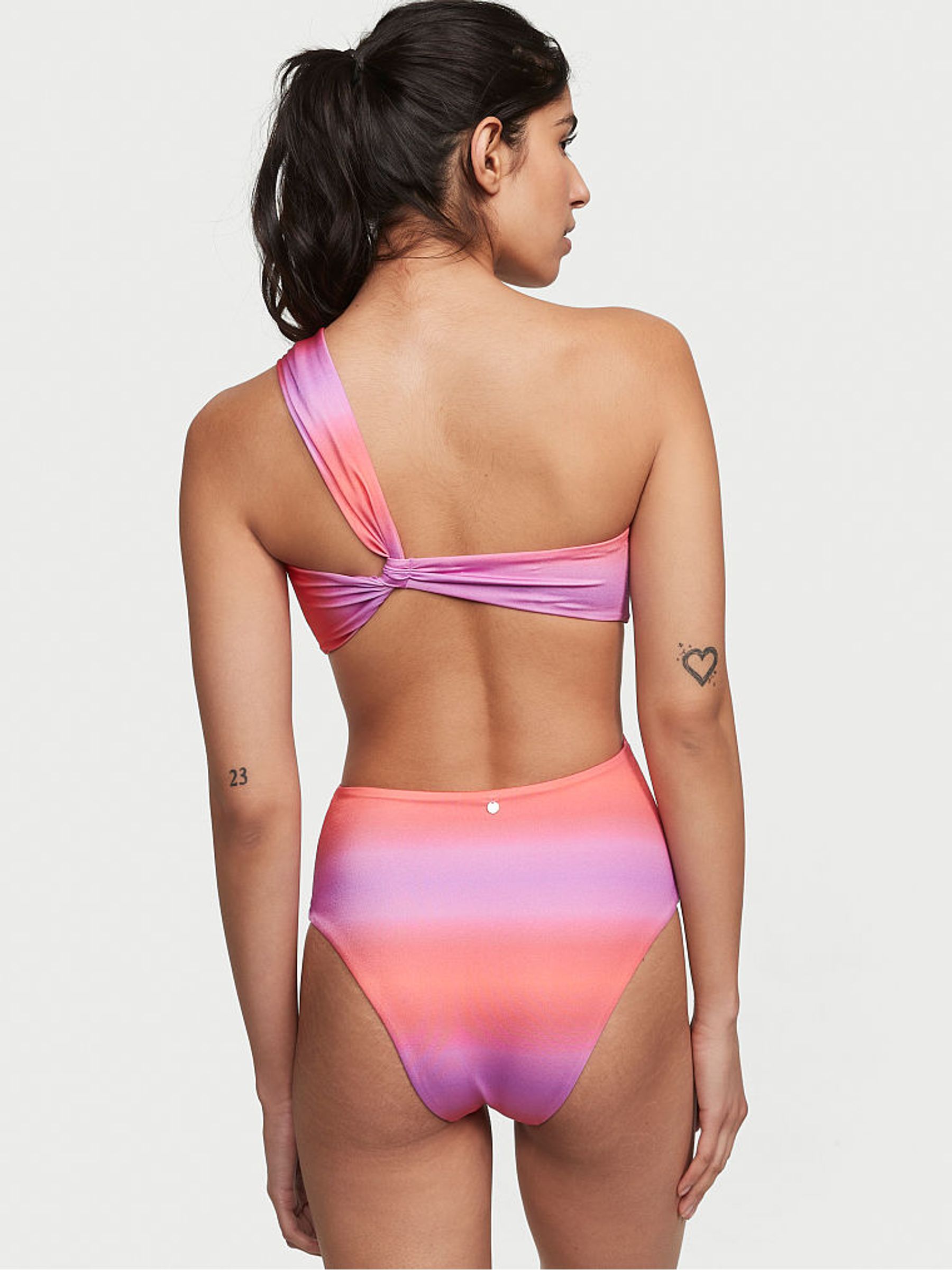 Sunset Ombre Orange Twist Swimsuit - Image 2 of 3