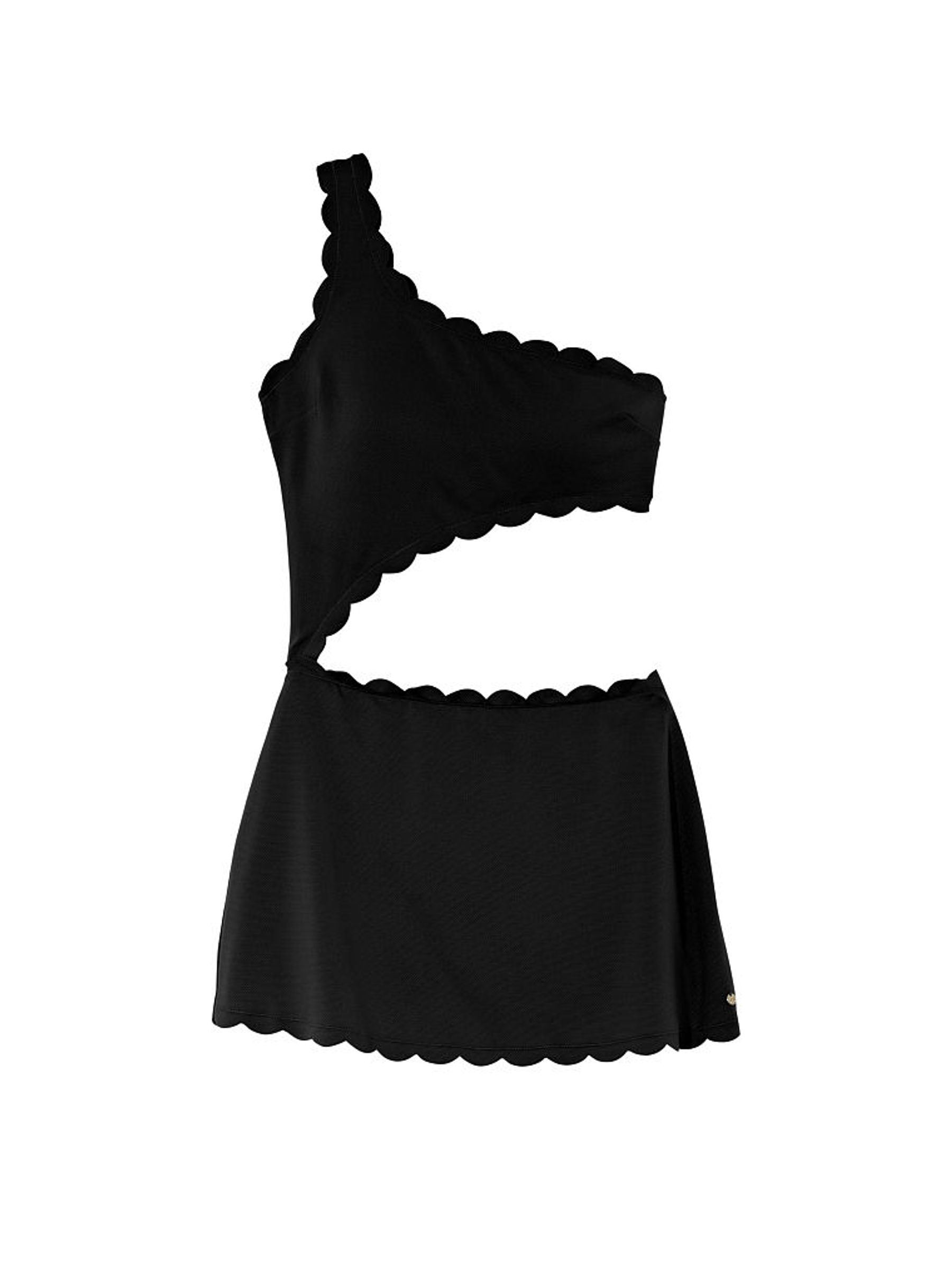 Black Scallop Swim Dress - Image 3 of 3