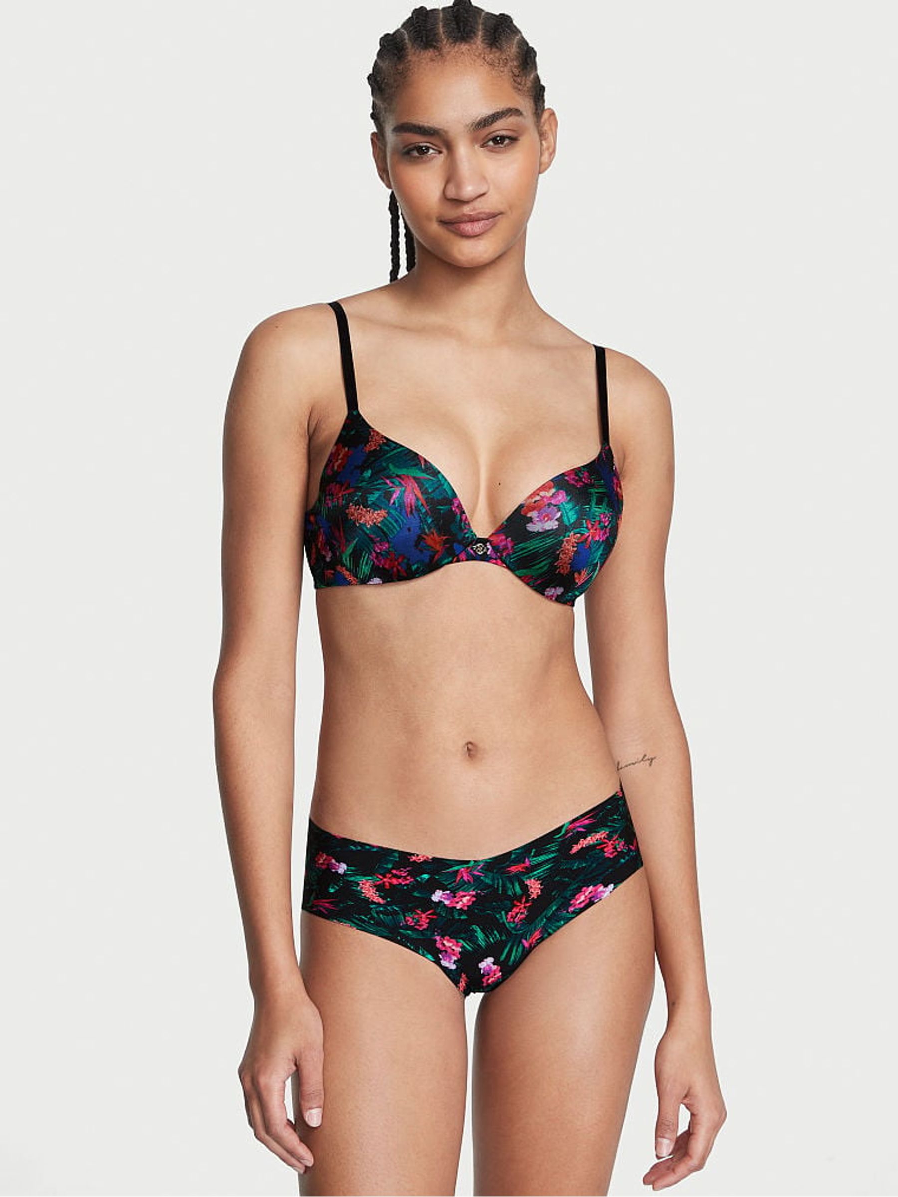 Black Tropical Palm Smooth No Show Hipster Knickers - Image 1 of 3