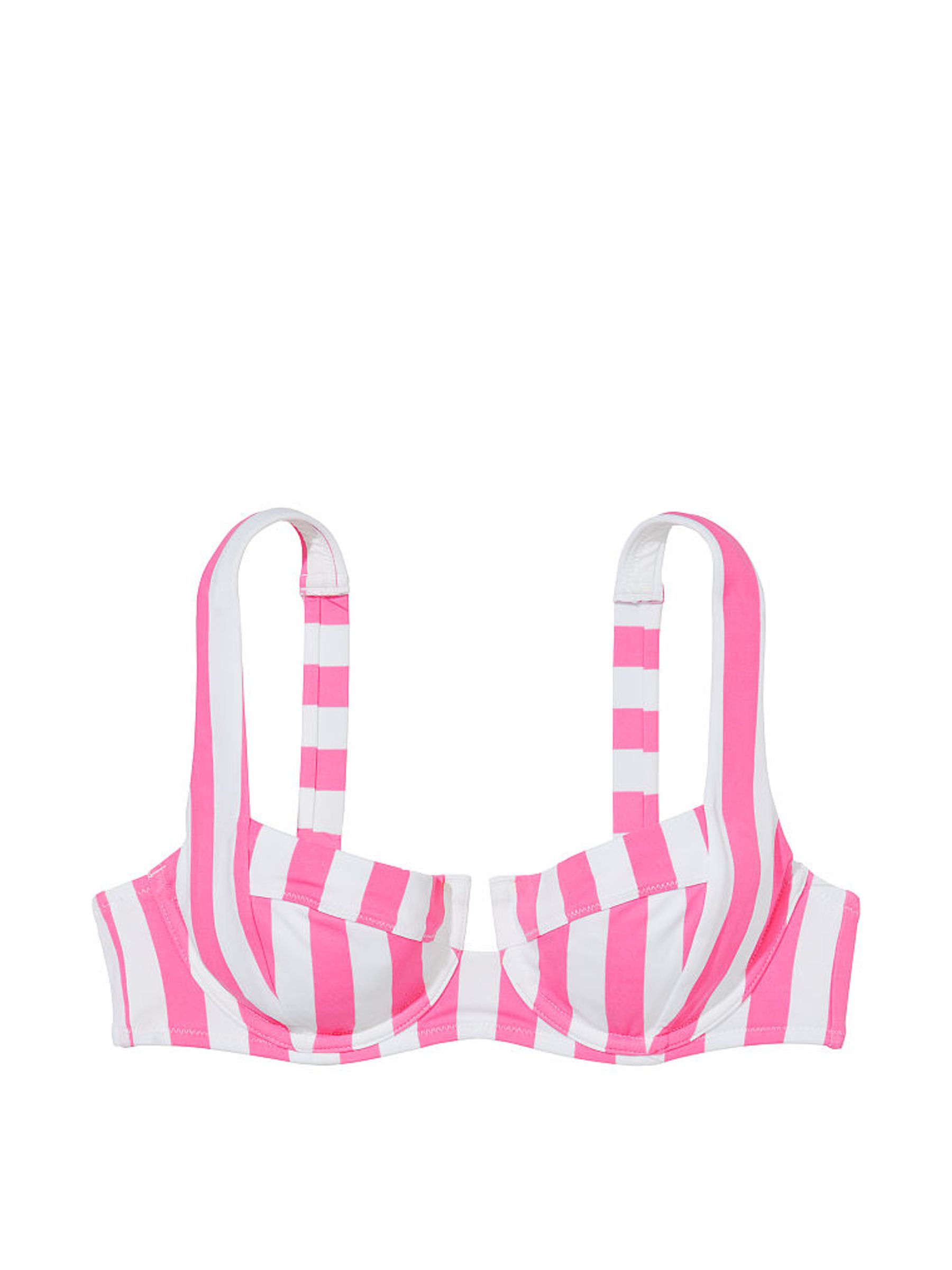Pink Stripes Balconette Swim Bikini Top - Image 3 of 3