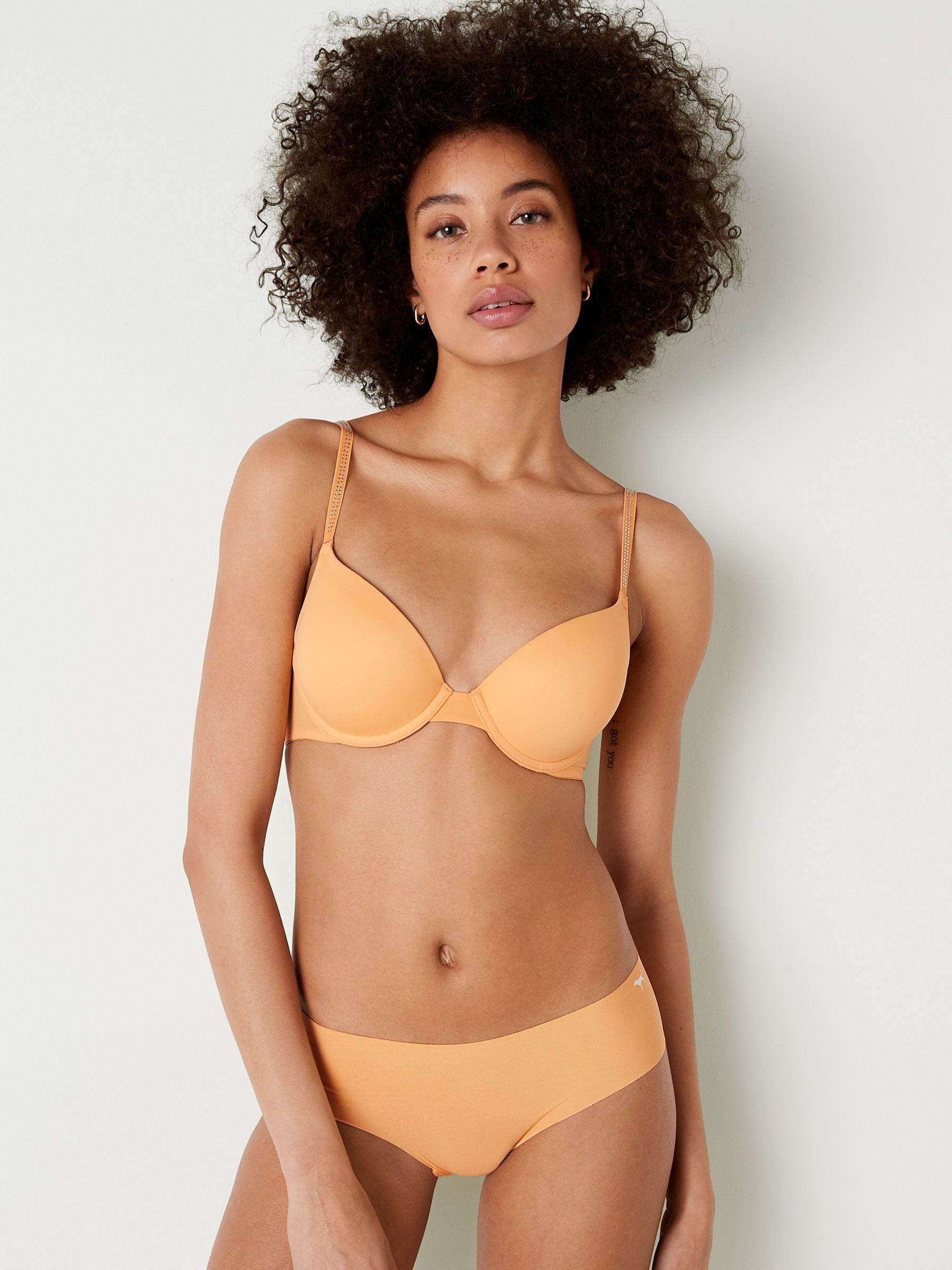 Light Orange Smooth Push Up Bra - Image 1 of 5