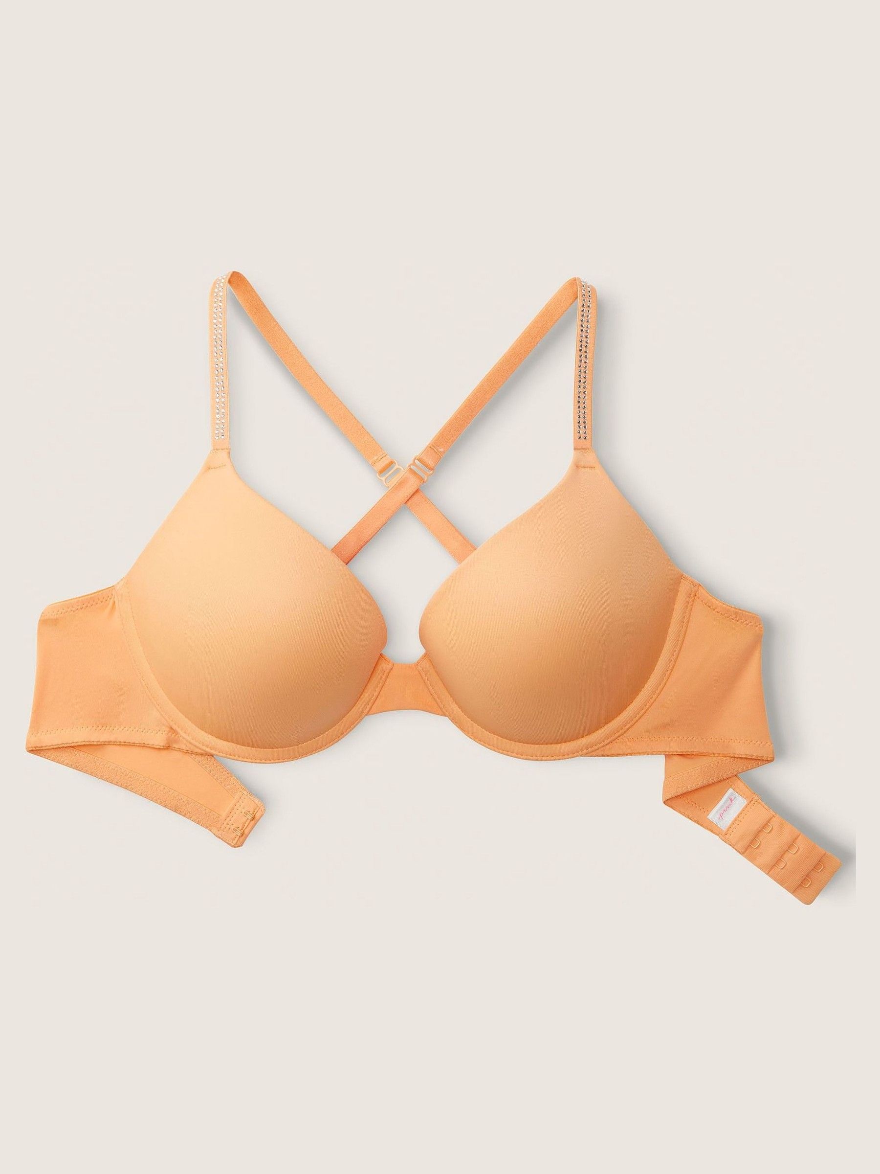 Light Orange Smooth Push Up Bra - Image 4 of 5