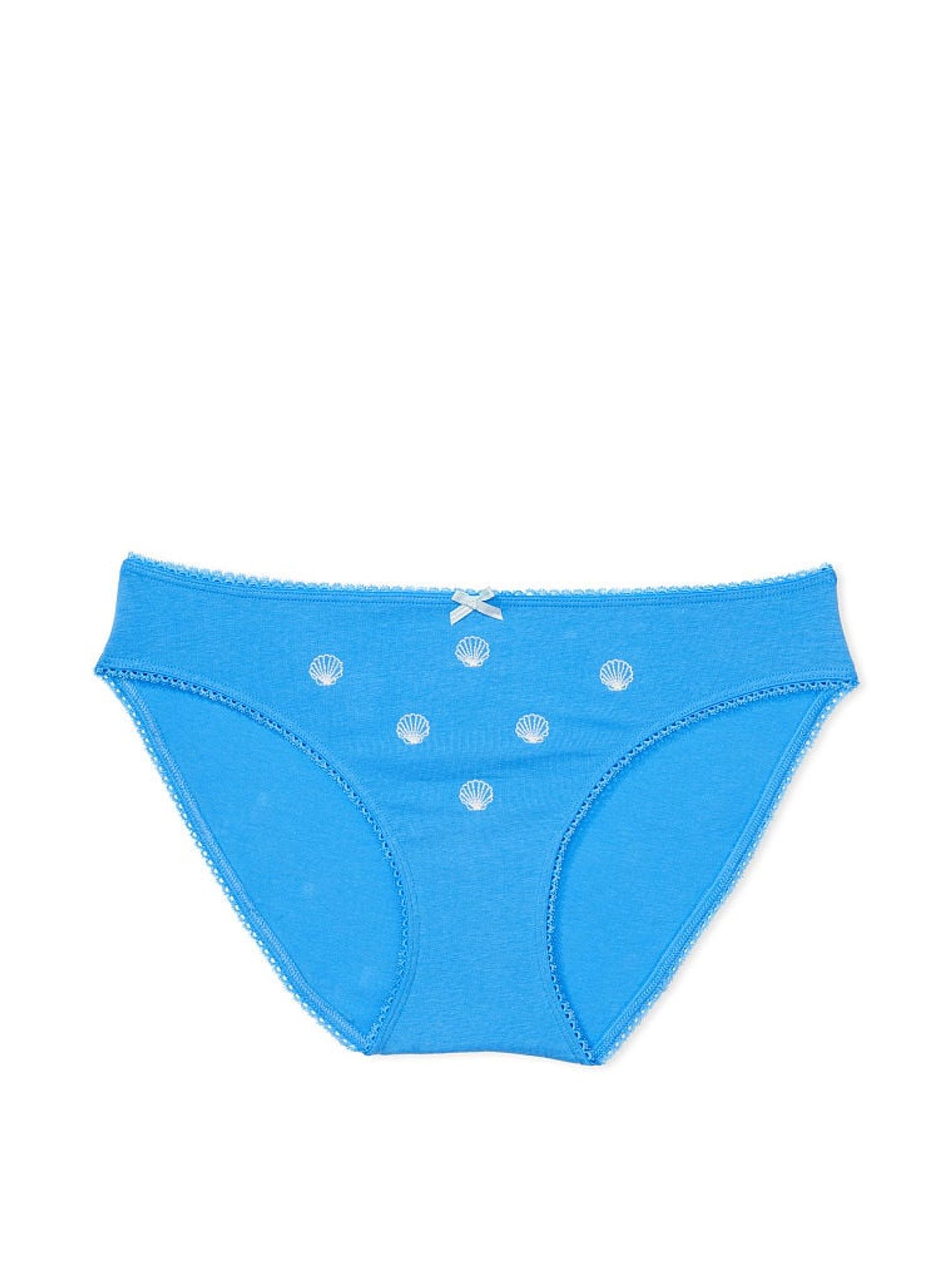 Capri Blue Seashell Bikini Stretch Cotton G String Knickers - Image 2 of 2