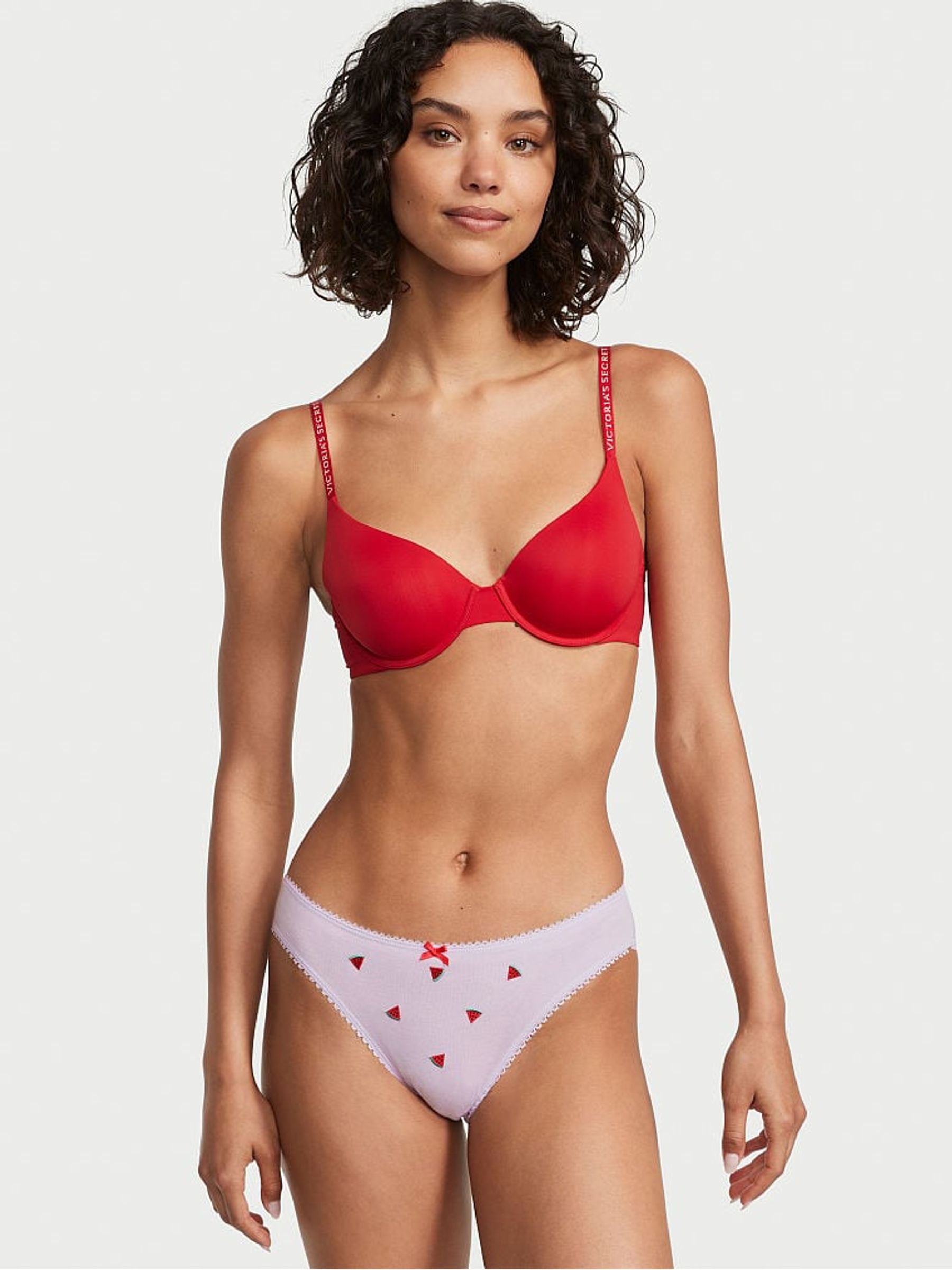 Purple Watermelon Bikini Stretch Cotton G String Knickers - Image 1 of 3