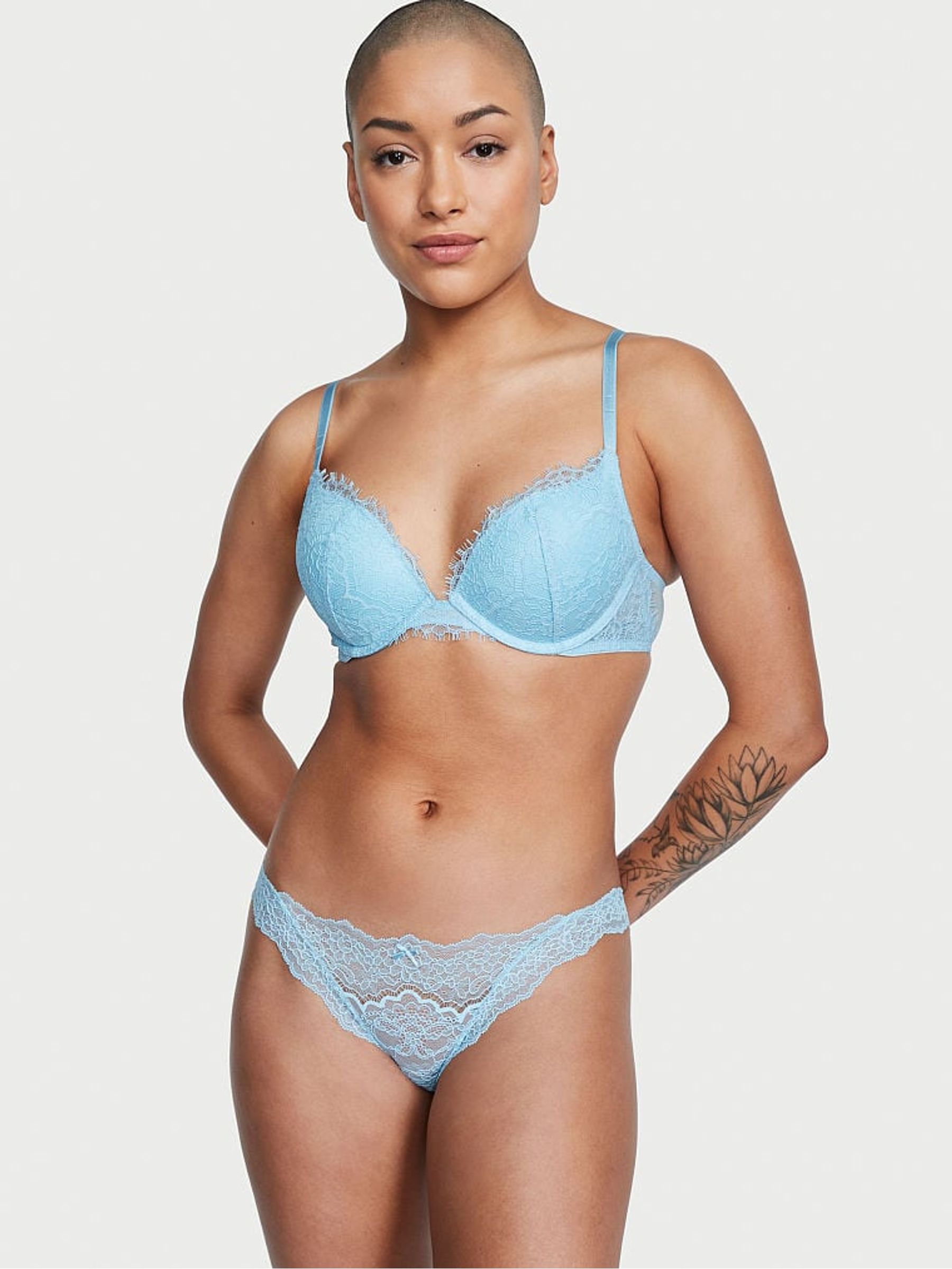 Blue Topaz Lace Cheeky Knickers - Image 3 of 4