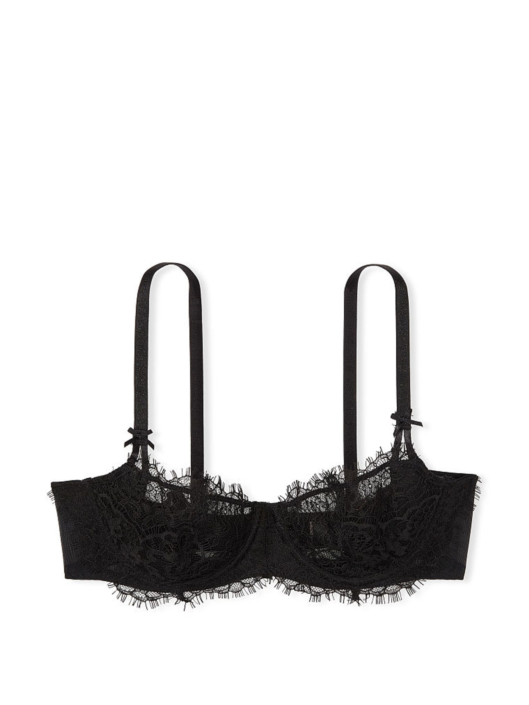 Black Wicked Unlined Lace Balcony Bra - Image 3 of 3