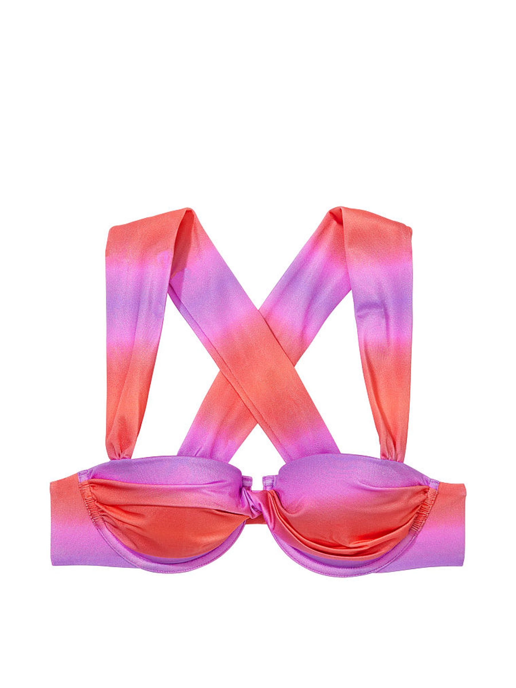 Sunset Ombre Red Balconette Bikini Top - Image 3 of 3