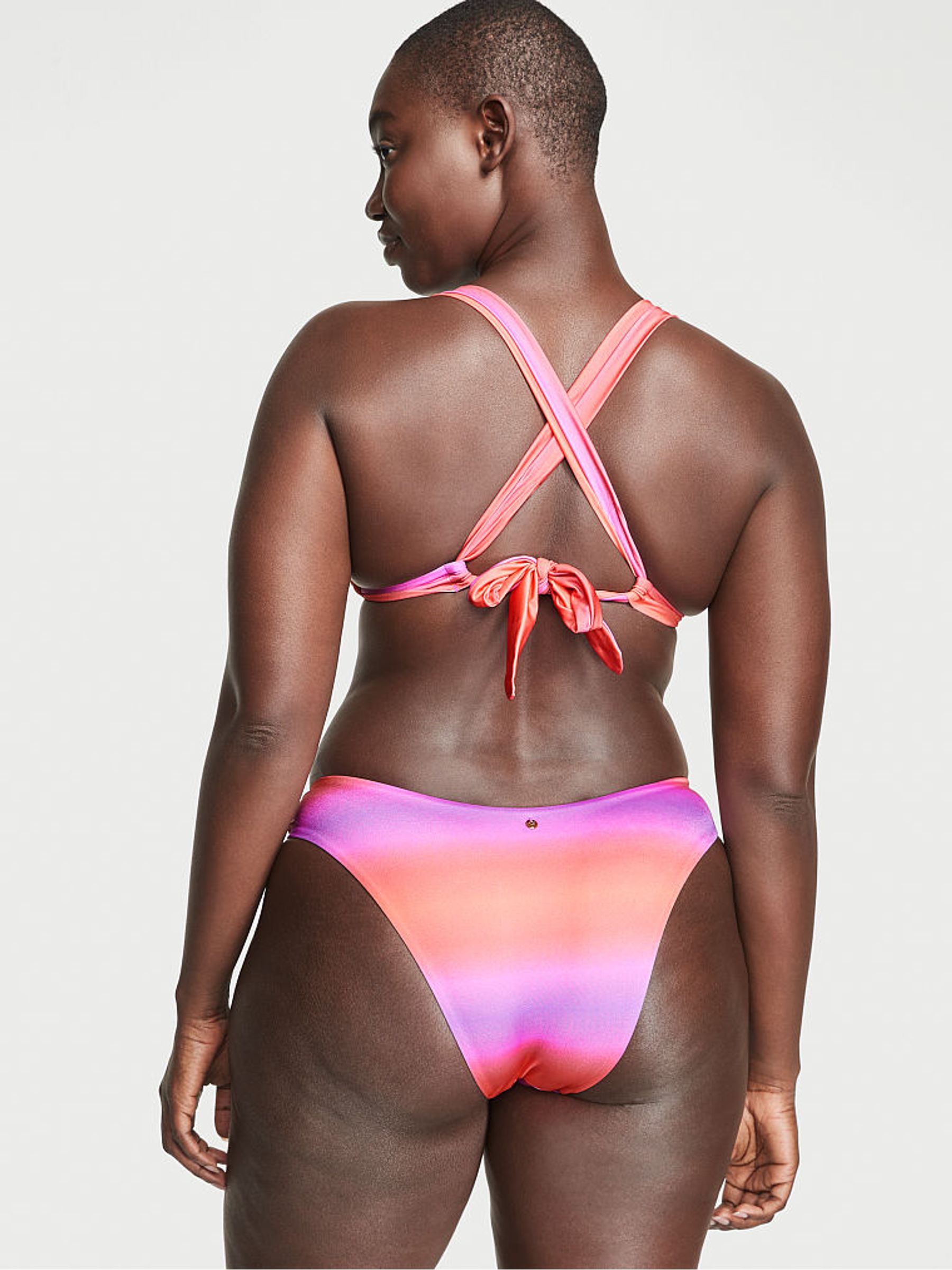 Sunset Ombre Red Twist Multiway Halterneck Bikini Top - Image 2 of 3