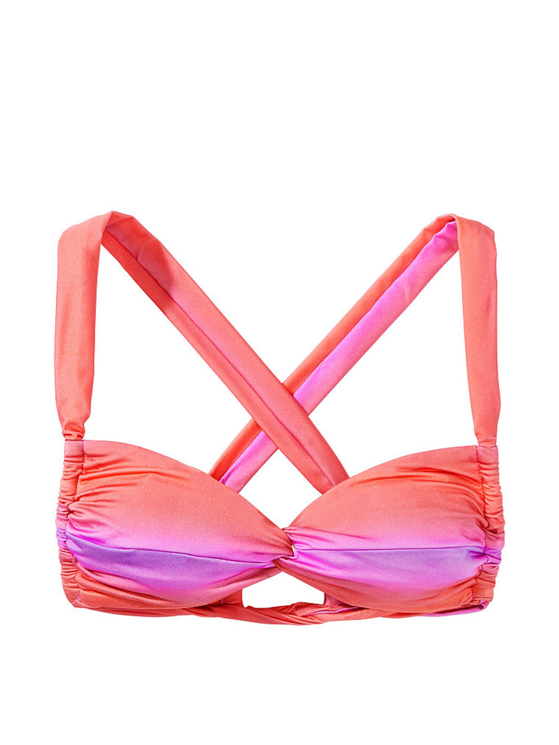 Sunset Ombre Red Twist Multiway Halterneck Bikini Top - Image 3 of 3